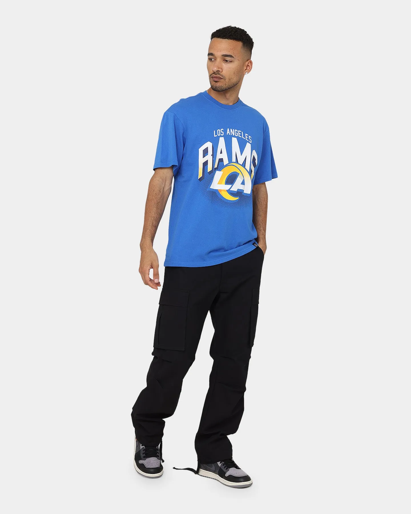 Reinforced Neckline Majestic Athletic Los Angeles Rams Vintage Arch T-Shirt Royal