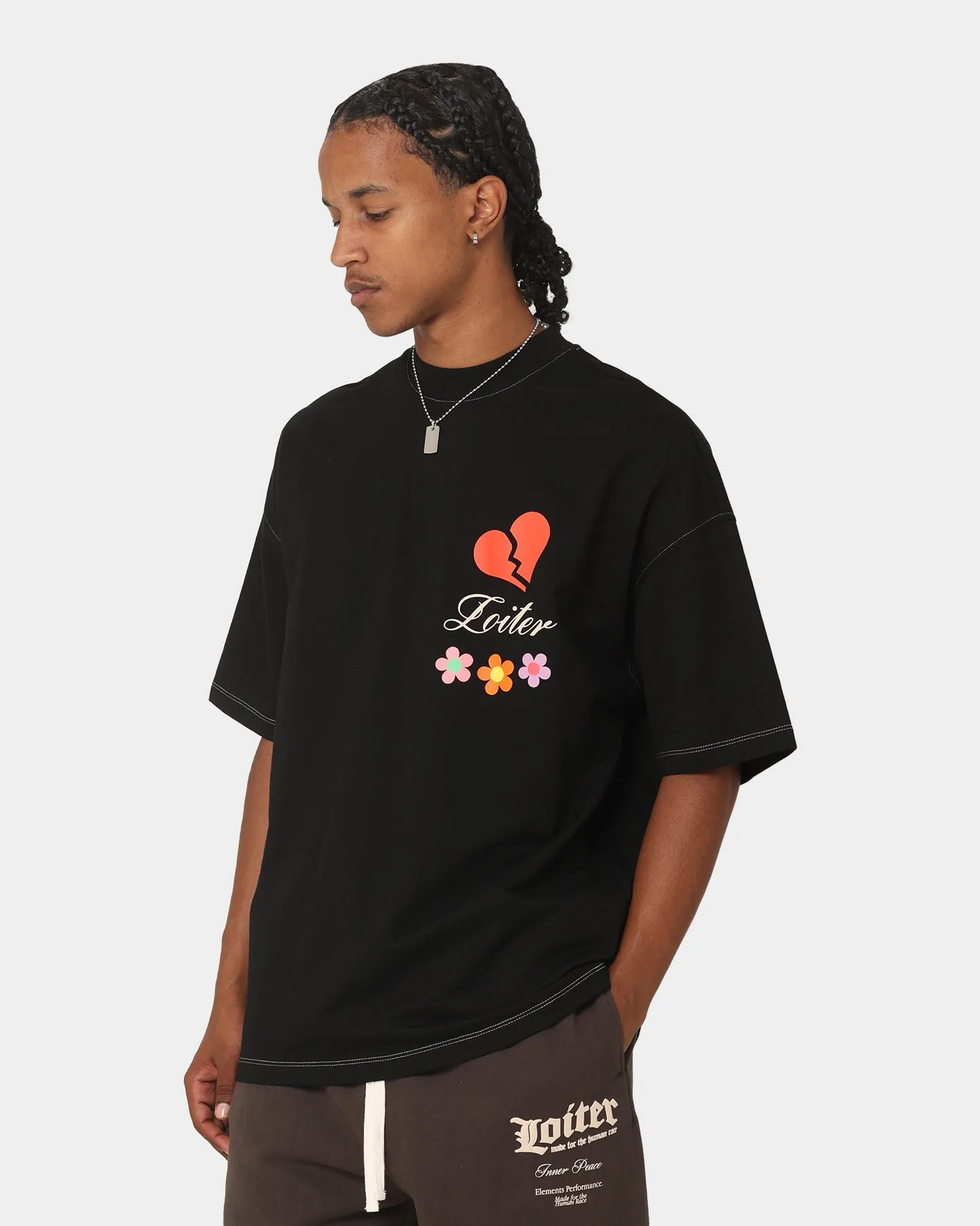 Light Design Loiter Studio Oversized T-Shirt Black