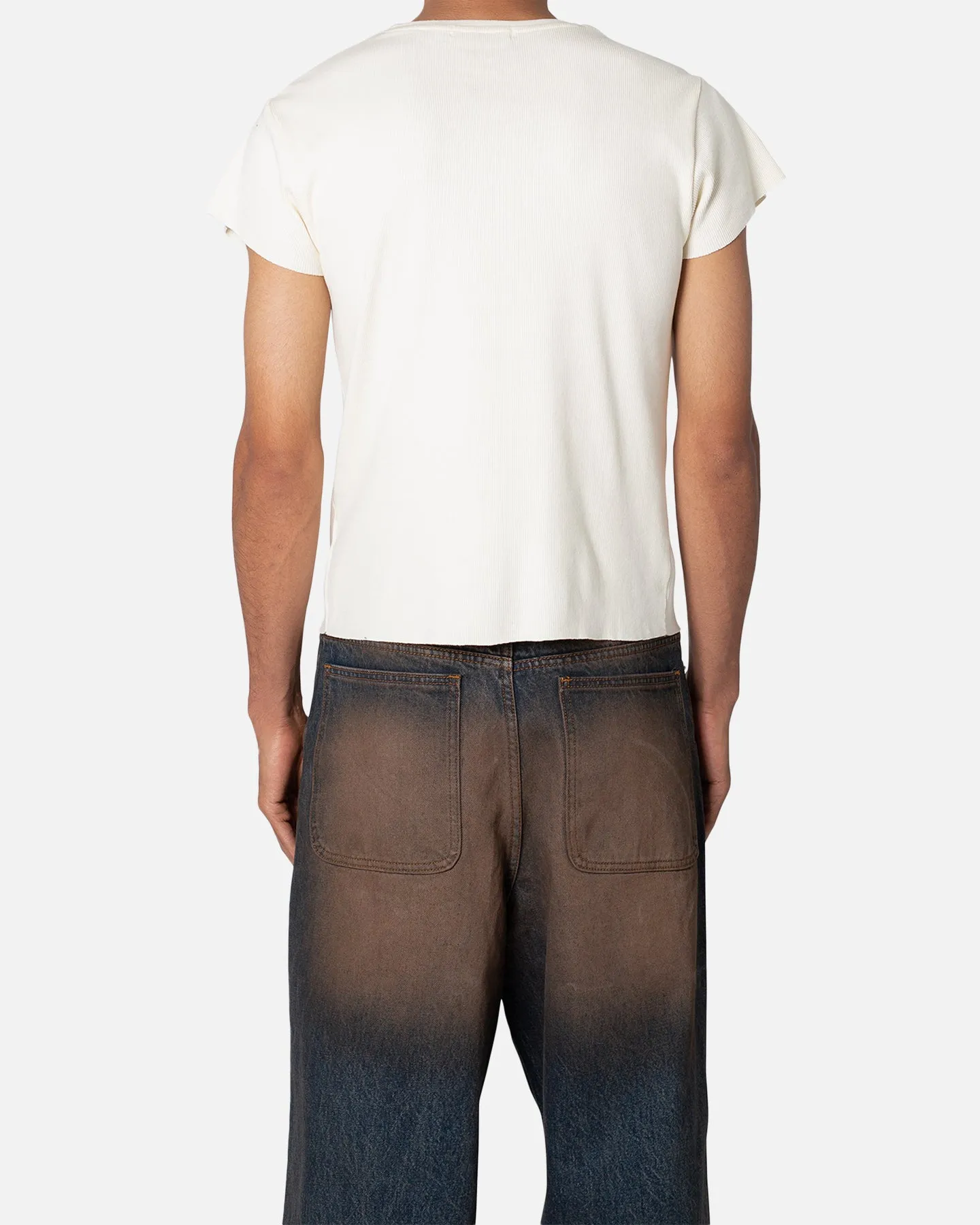 Modern Layer Regular Fit MNML Fitted Rib T-Shirt White