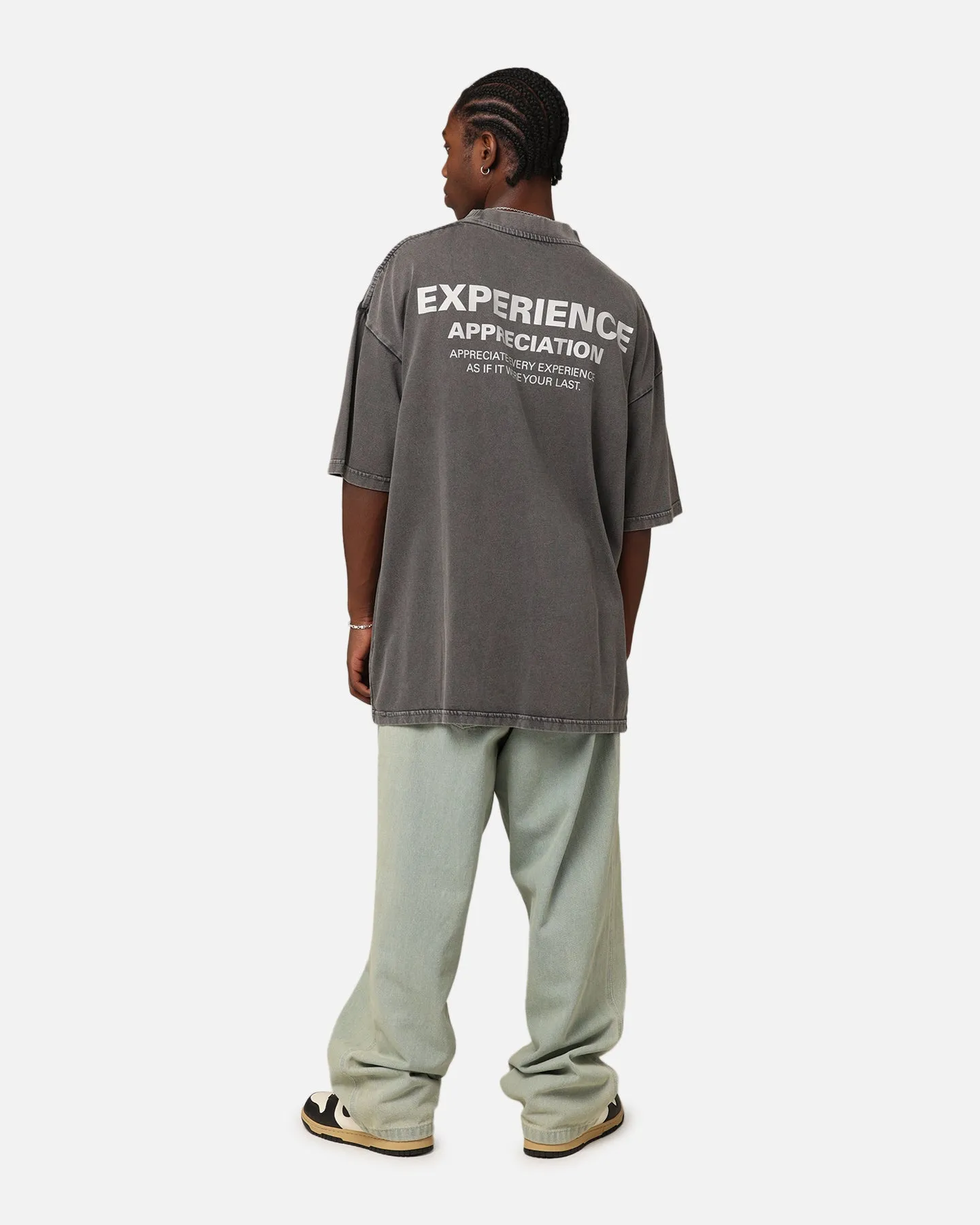 Carr?? Experienced Mock Oversized T-Shirt Washed Charcoal Comfort Wearable Layered Sleeve Construction