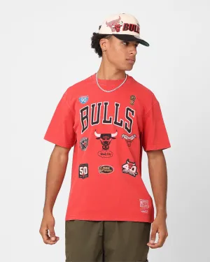 Mitchell & Ness Chicago Bulls Highway Logo T-Shirt Bulls Red Basic Wear Office Casual