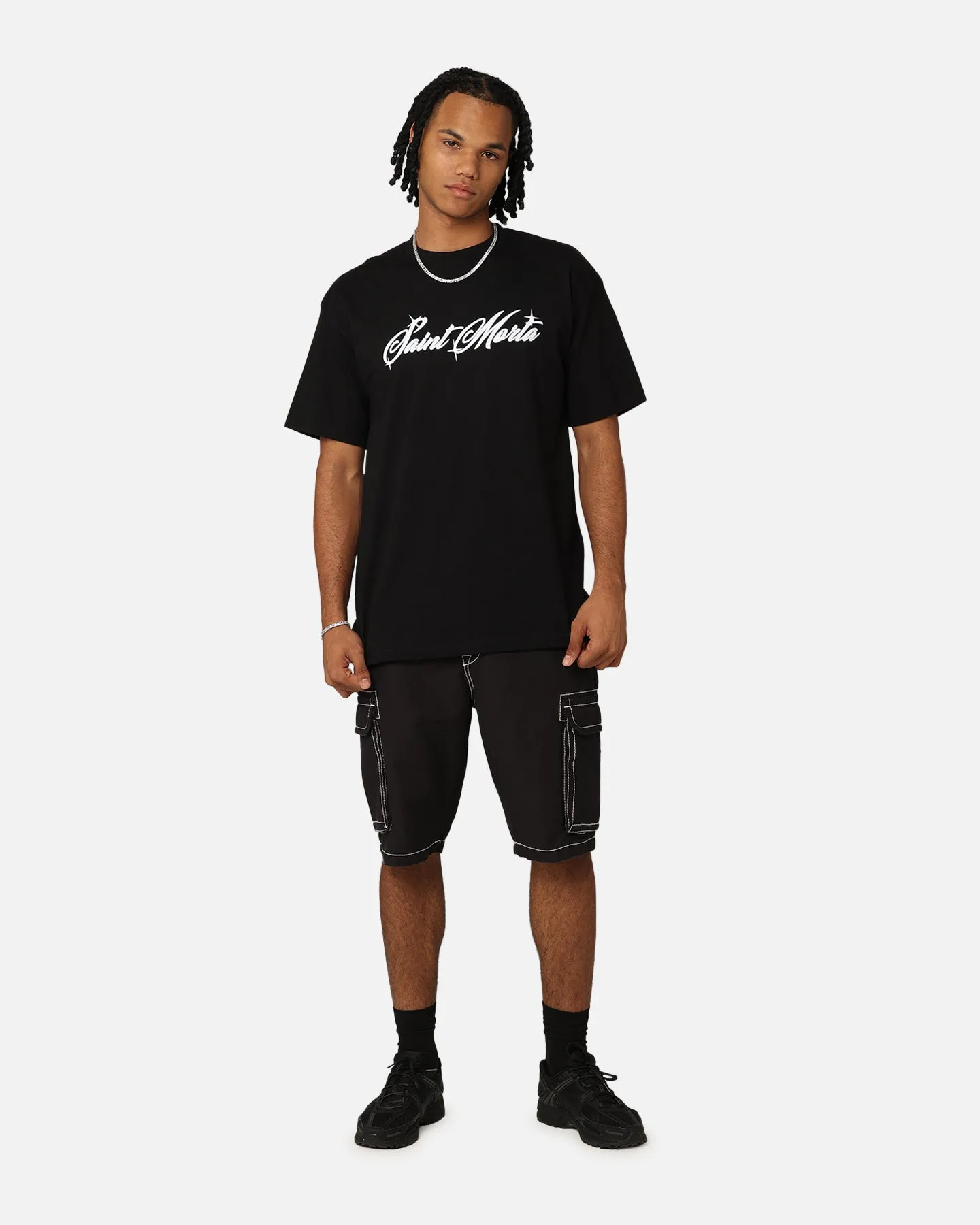 Anti-pilling Saint Morta Solar Flare Drop T-Shirt Black