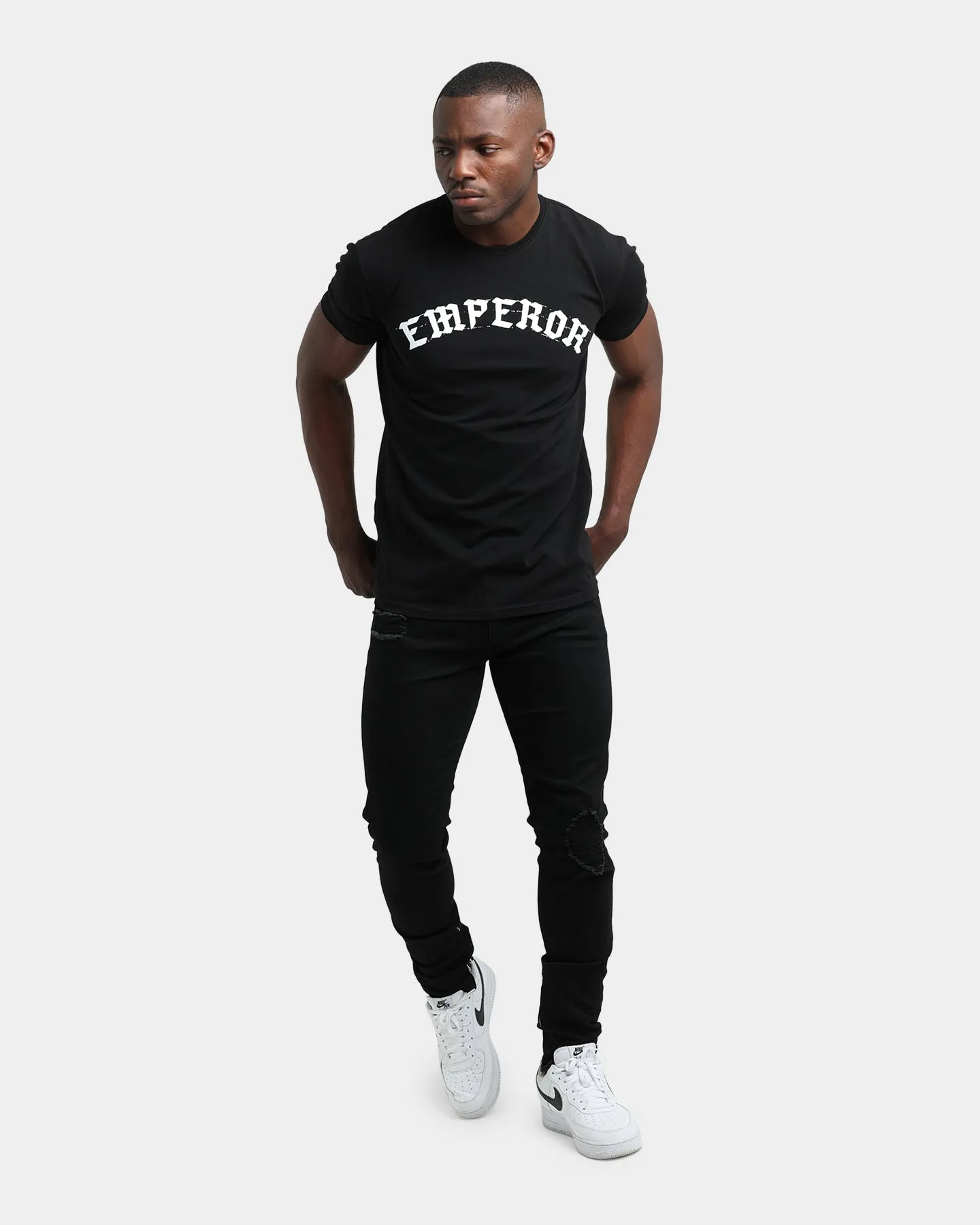 Emperor Apparel Endure Hustle T-Shirt Black/White Sporty Layer Look short sleeved
