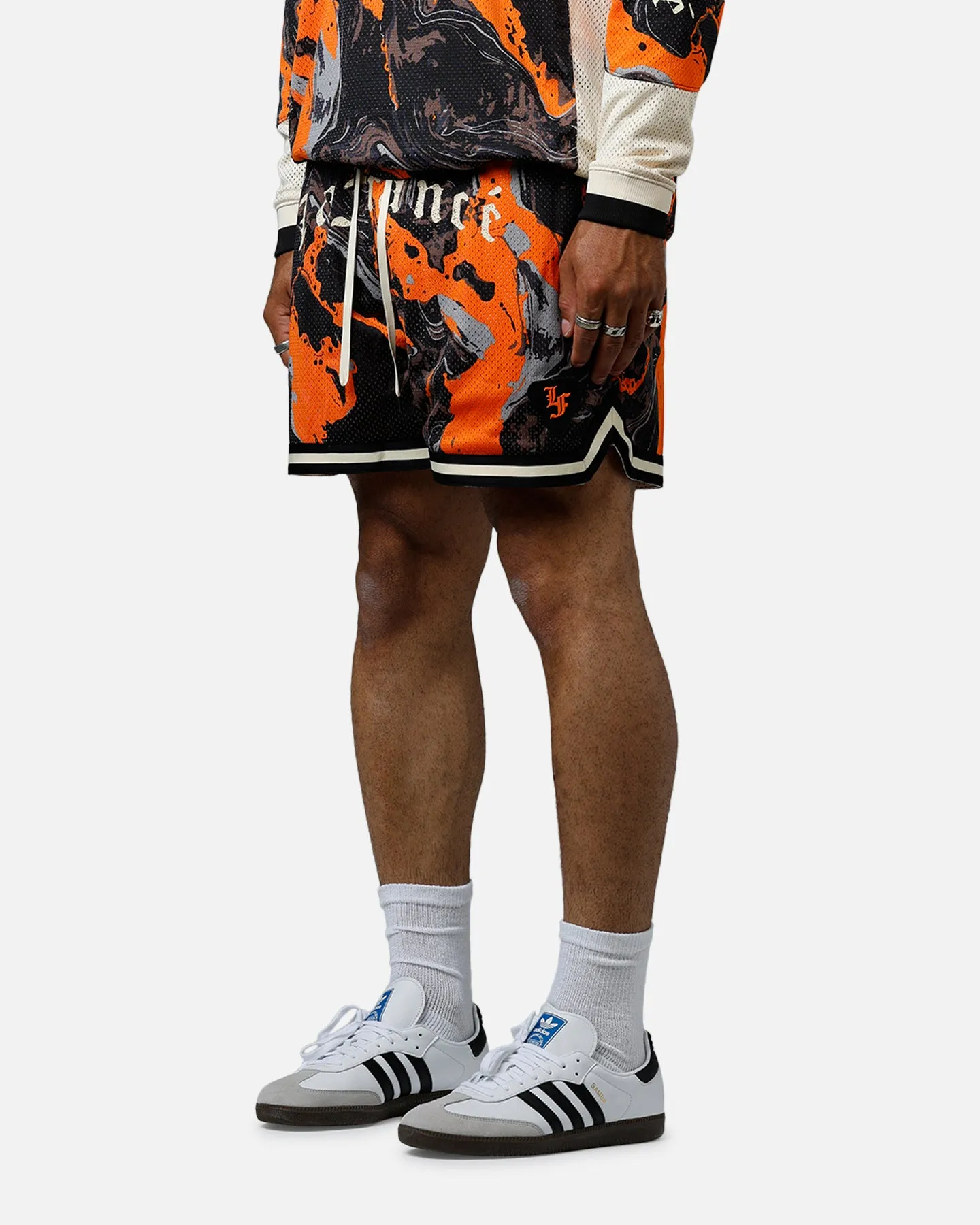 Quick Movement Puma Lafranc?? Heem All Over Print Shorts Orange