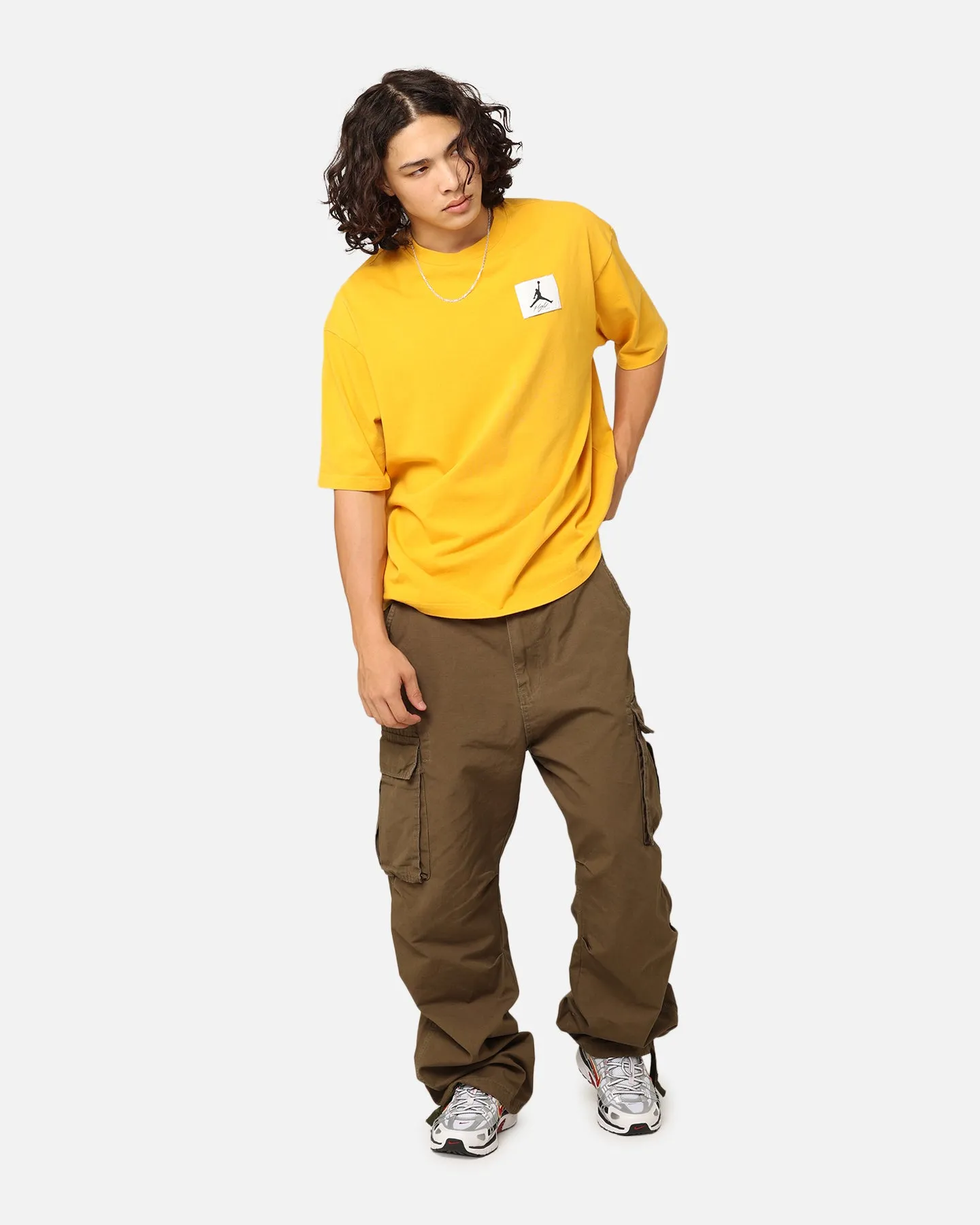 Jordan Flight Essentials Oversized T-Shirt Yellow Ochre Odor Resistant Material