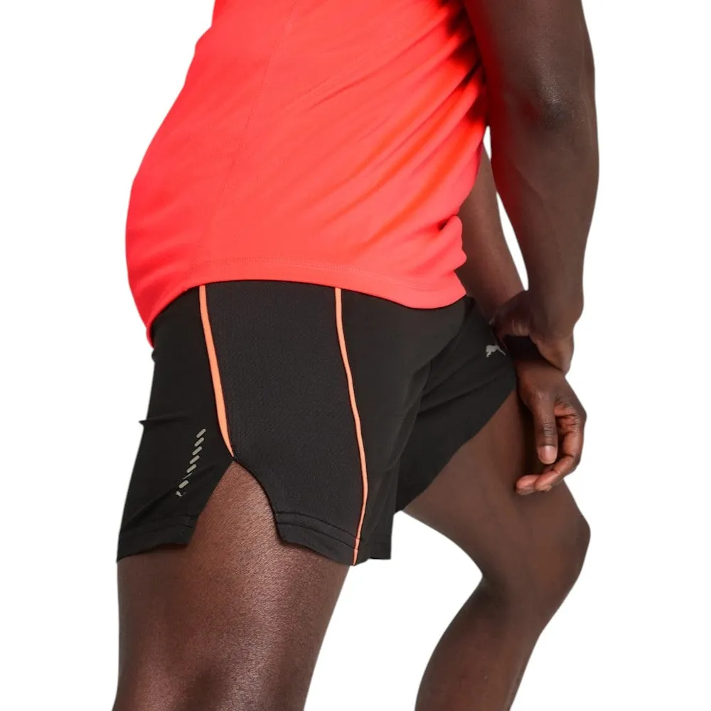 Puma Run Velocity Mens 5" High-Rise Training Short Outdoor Look embroidery details
