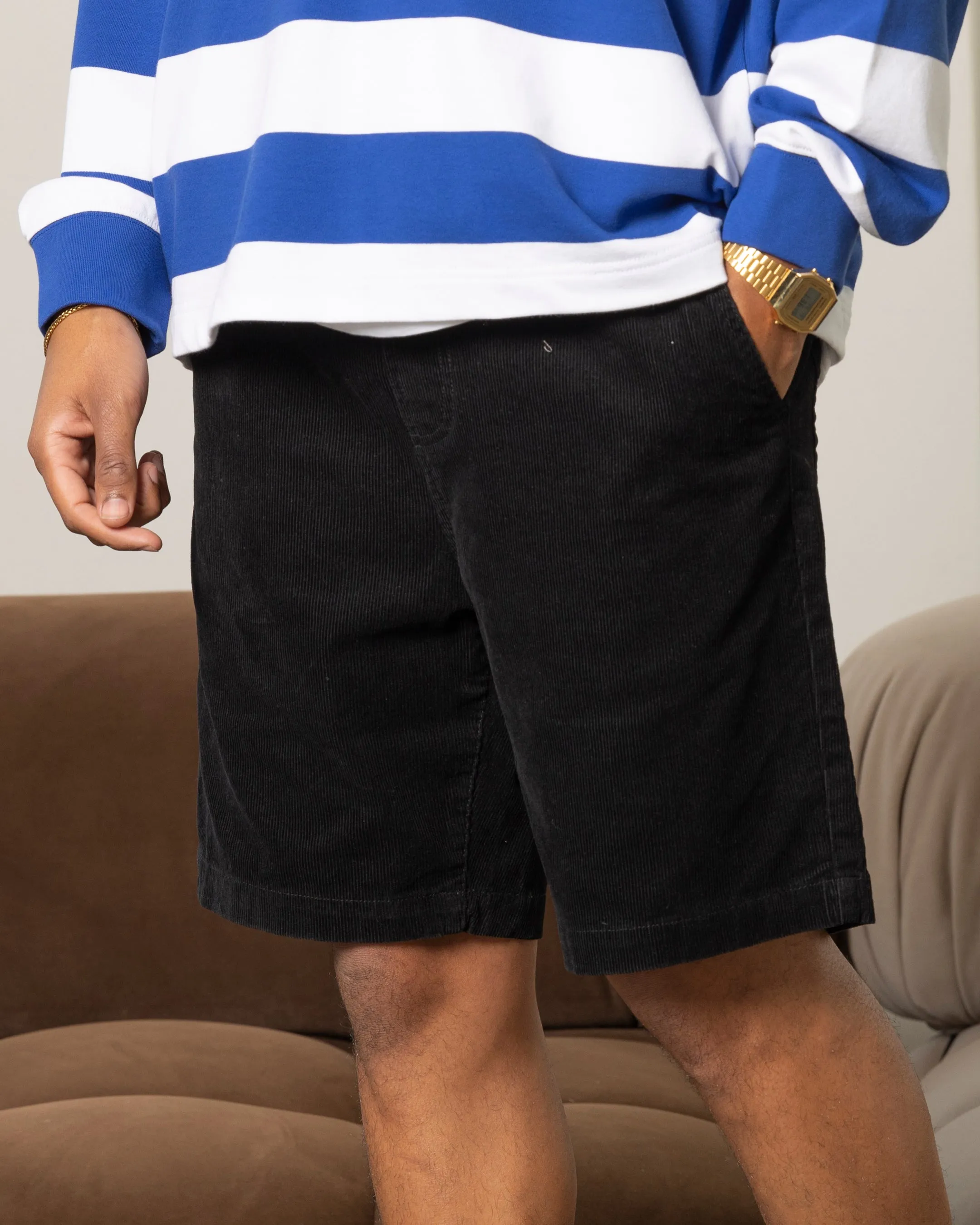 Carre Daily Shorts Black Sport Ready Stain Resistant Treatment