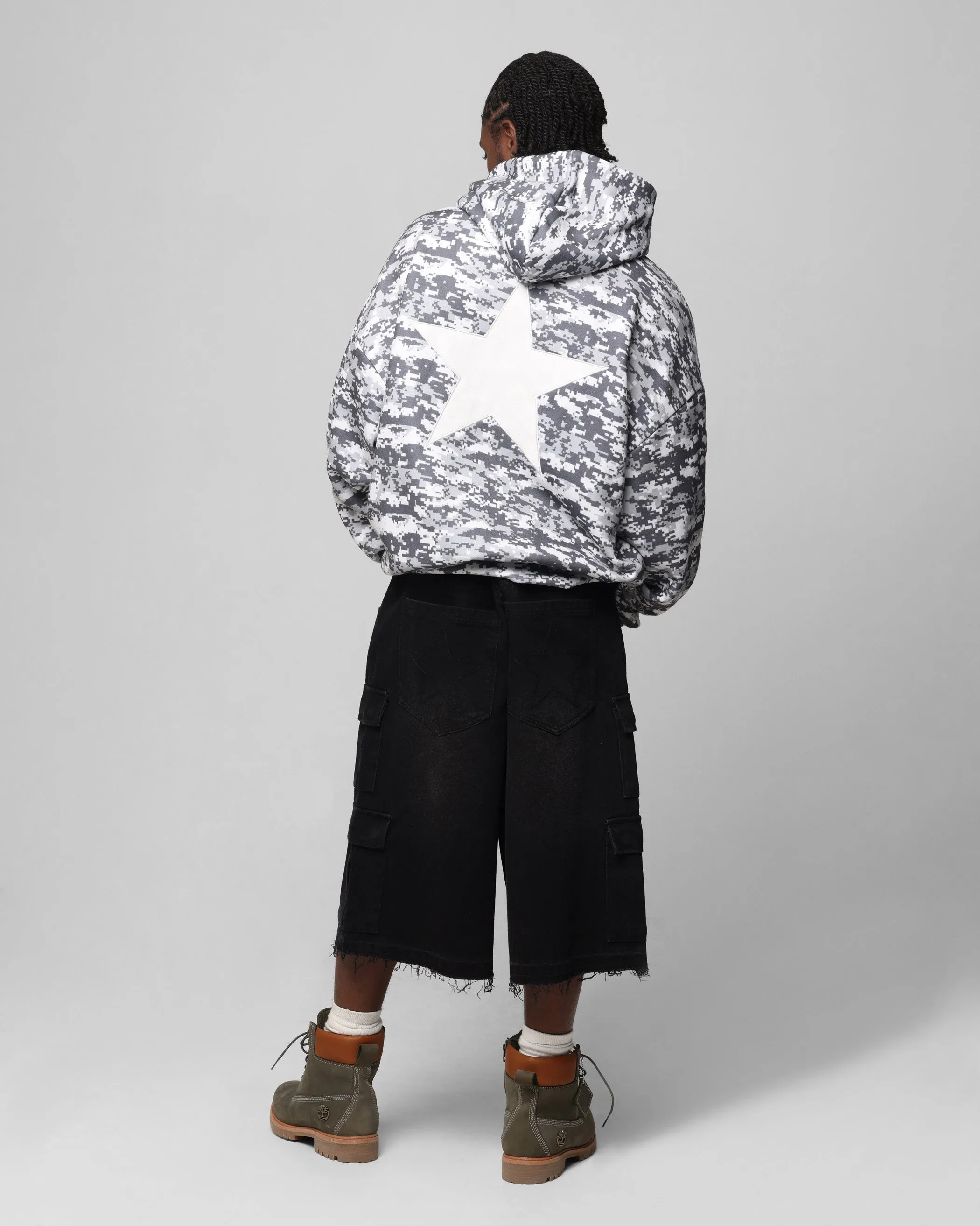 Heavyweight Material Subtle pattern Loiter Soho Hoodie Snow Camo