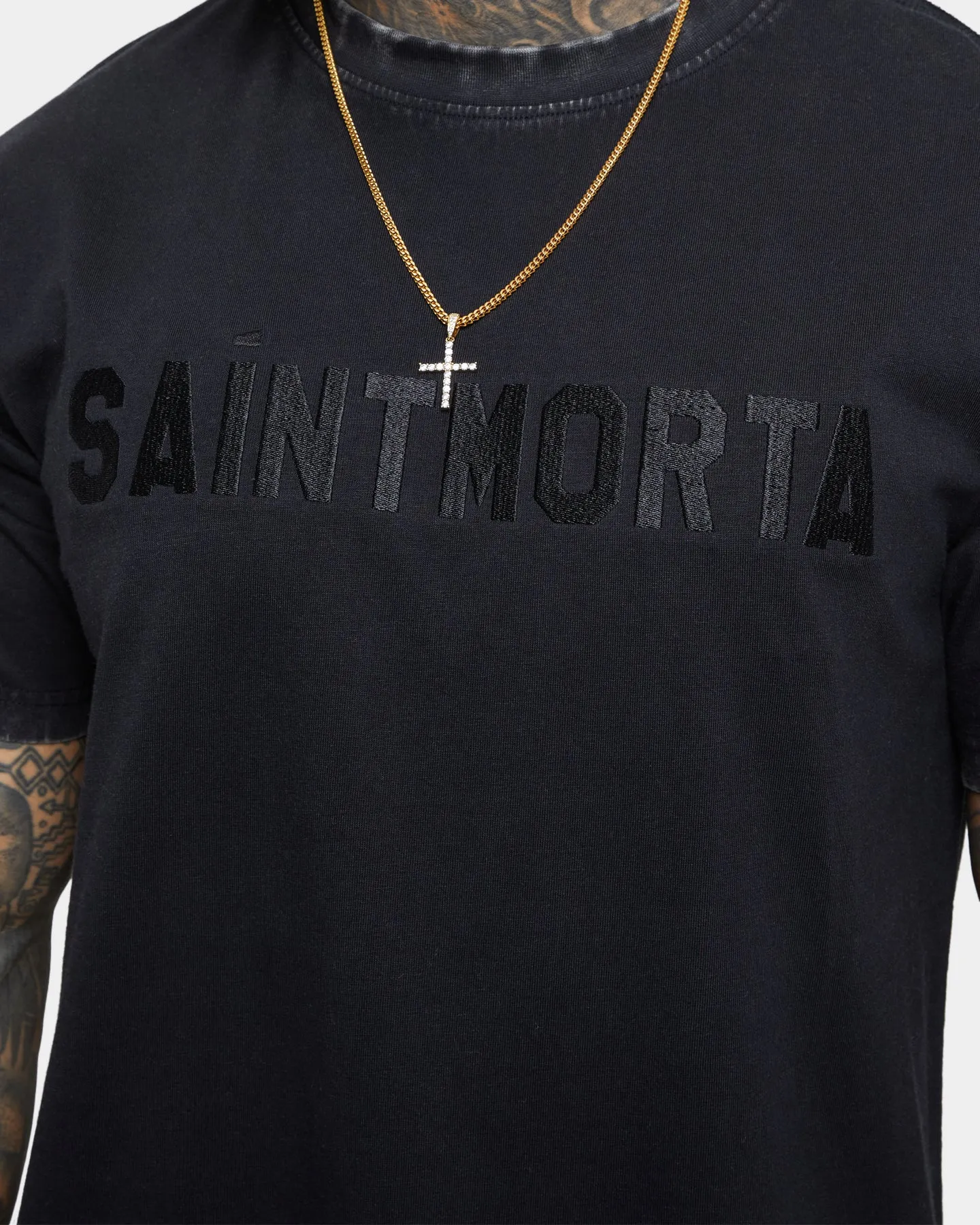 Saint Morta Yearbook Lafayette T-Shirt Vintage Black Timeless and Chic