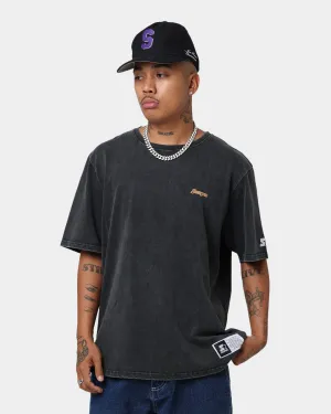 Starter Running Script Vintage T-Shirt Washed Black Outdoor Outfit Style Modern Style