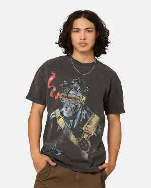 Classic Style Trend Trendy All-Day Marvel X-Men Cyclops Heavyweight T-Shirt Black Wash