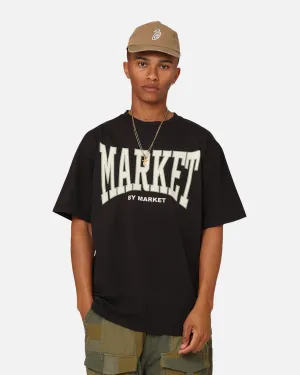 Fashion Essential Low Environmental Impact Market Persistent Logo T-Shirt Washed Black