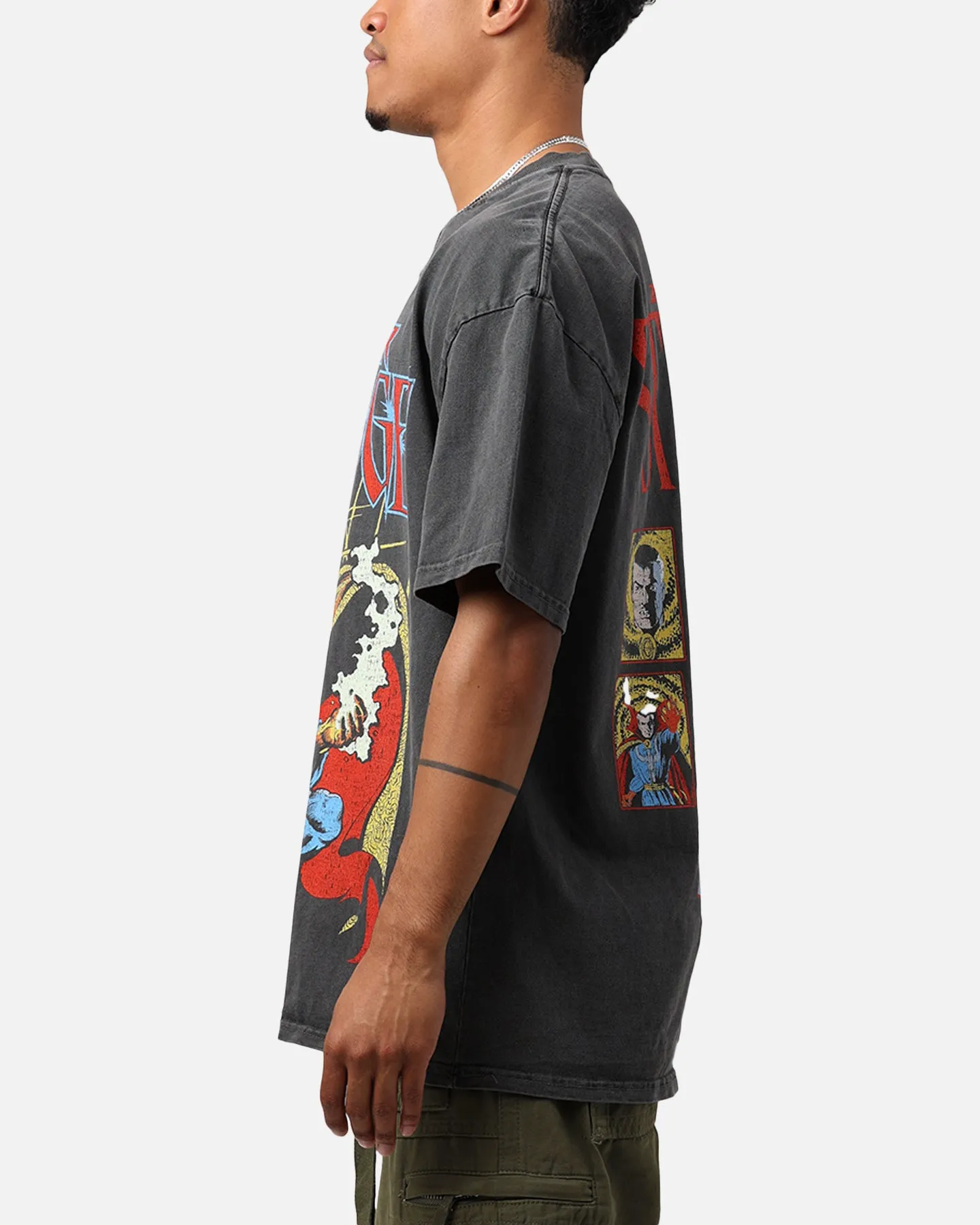 Marvel Doctor Strange Heavyweight Vintage T-Shirt Black Wash Formal Style casual top