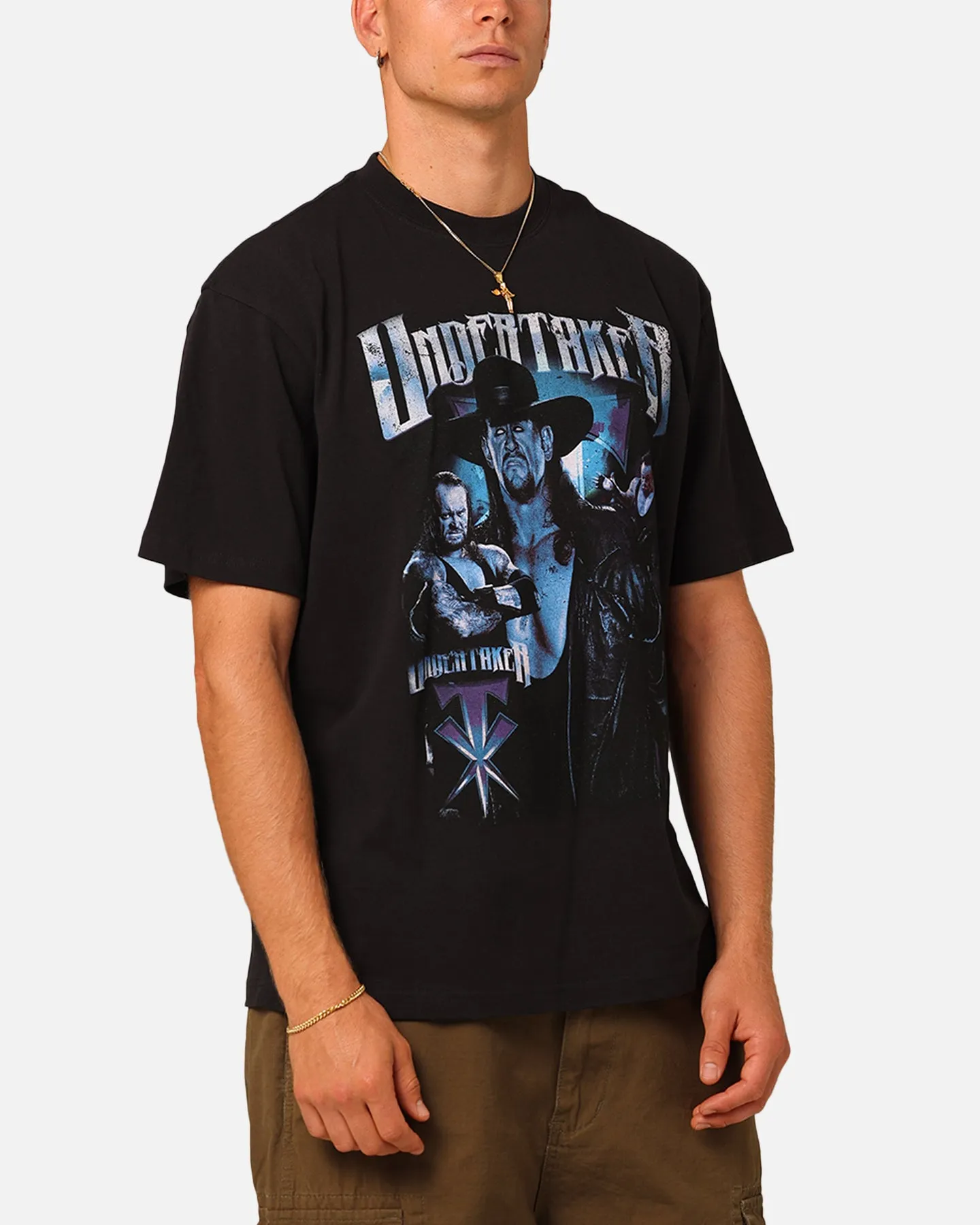 Mitchell & Ness X WWE The Undertaker T-Shirt Overdyed Black Autumn coziness