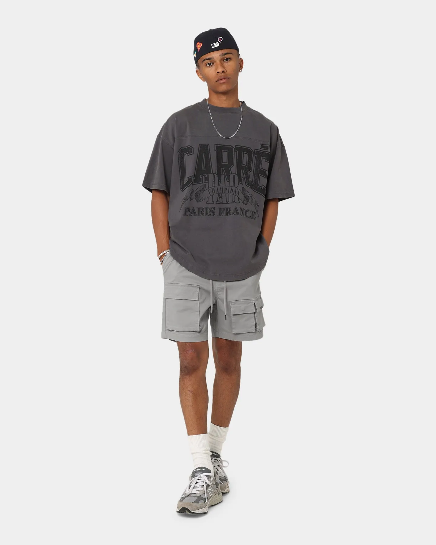Lightweight Style Carr?? Champs G.I Oversized T-Shirt Black