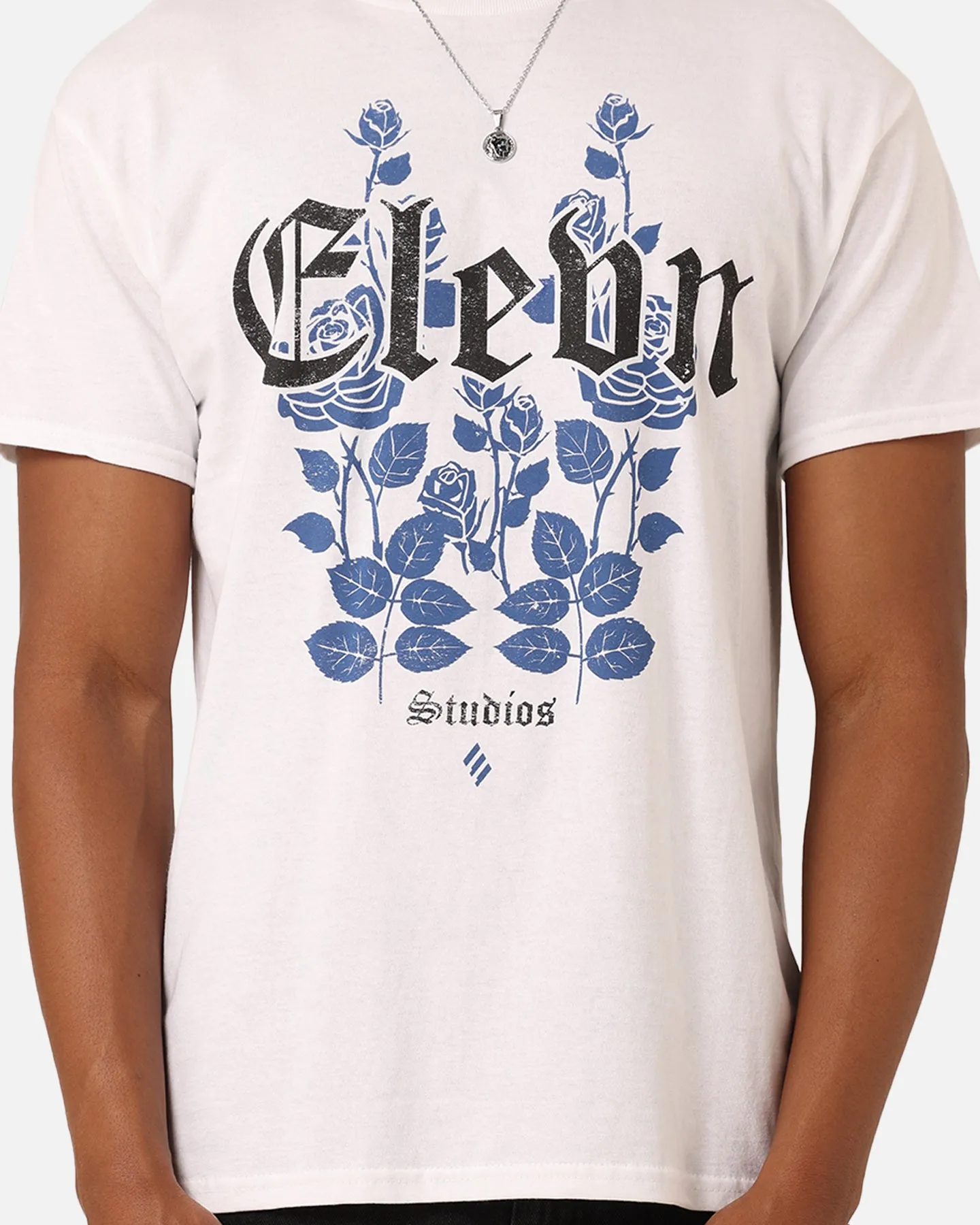 Elevn Clothing Co Rose Bunch T-Shirt White Relaxed Fit layerable