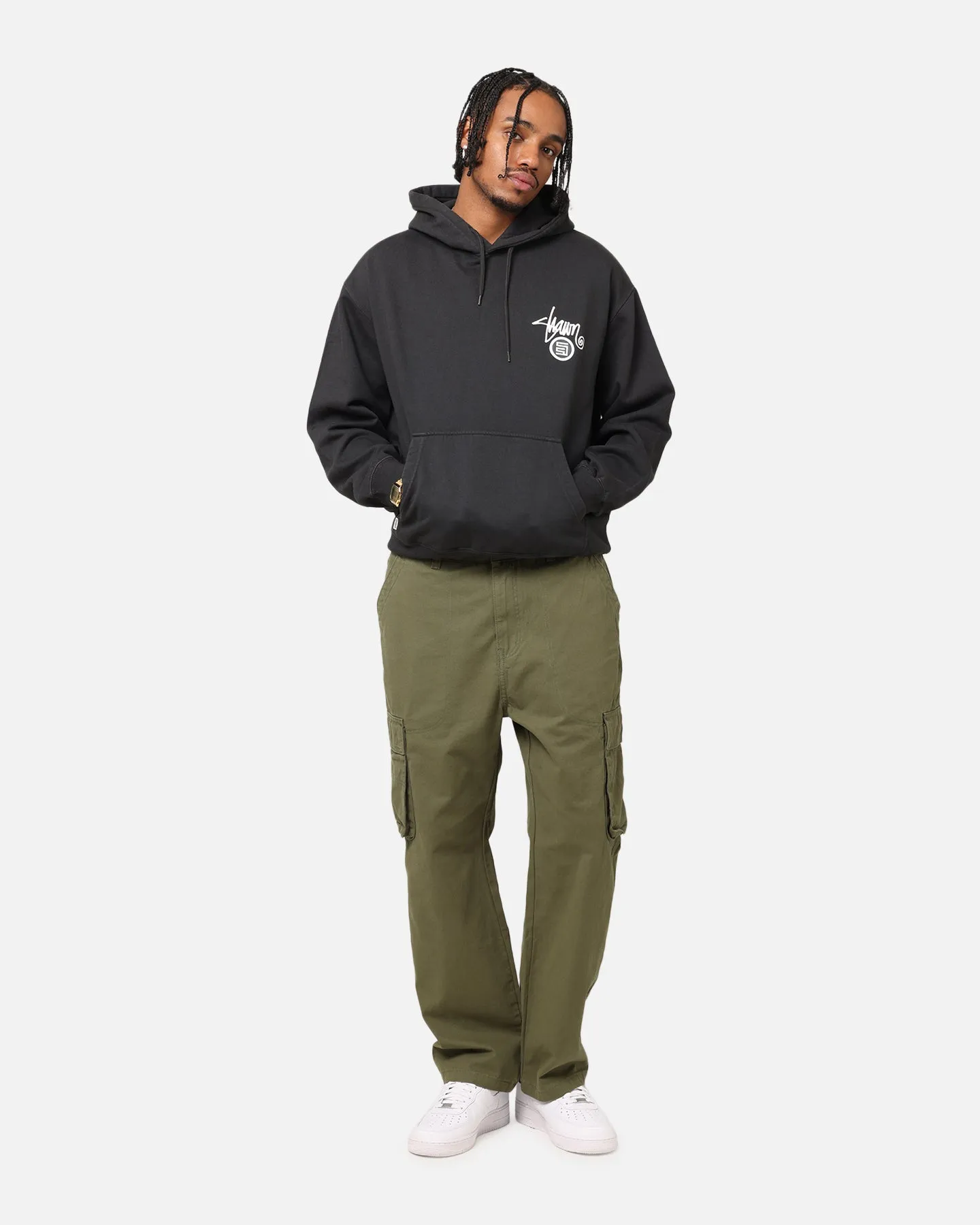 Smooth Zipper Glide Summer Vacation S Double Shawn Dot Hoodie Washed Black