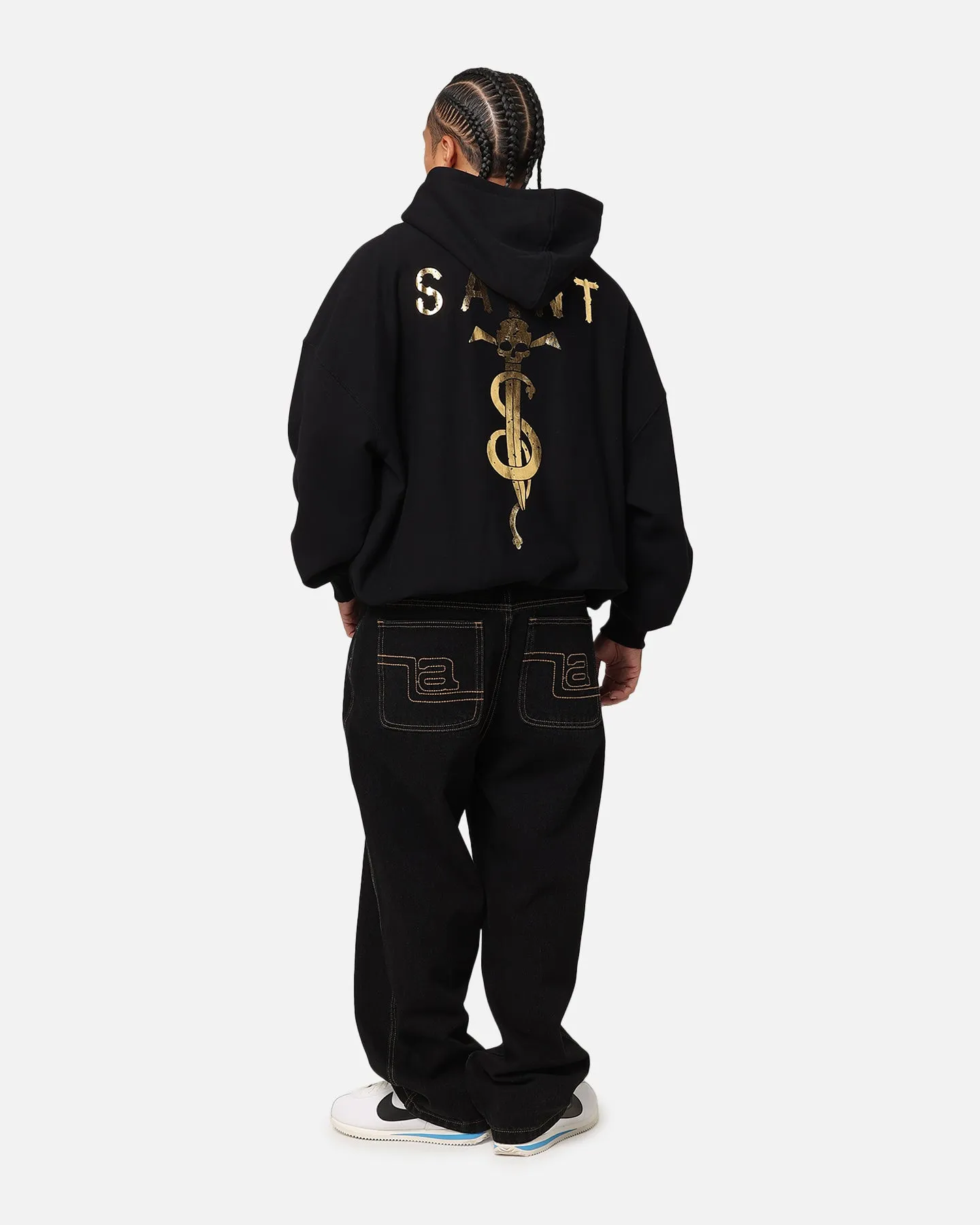 Saint Morta Daggers Premium Hoodie Black/Gold Active Street