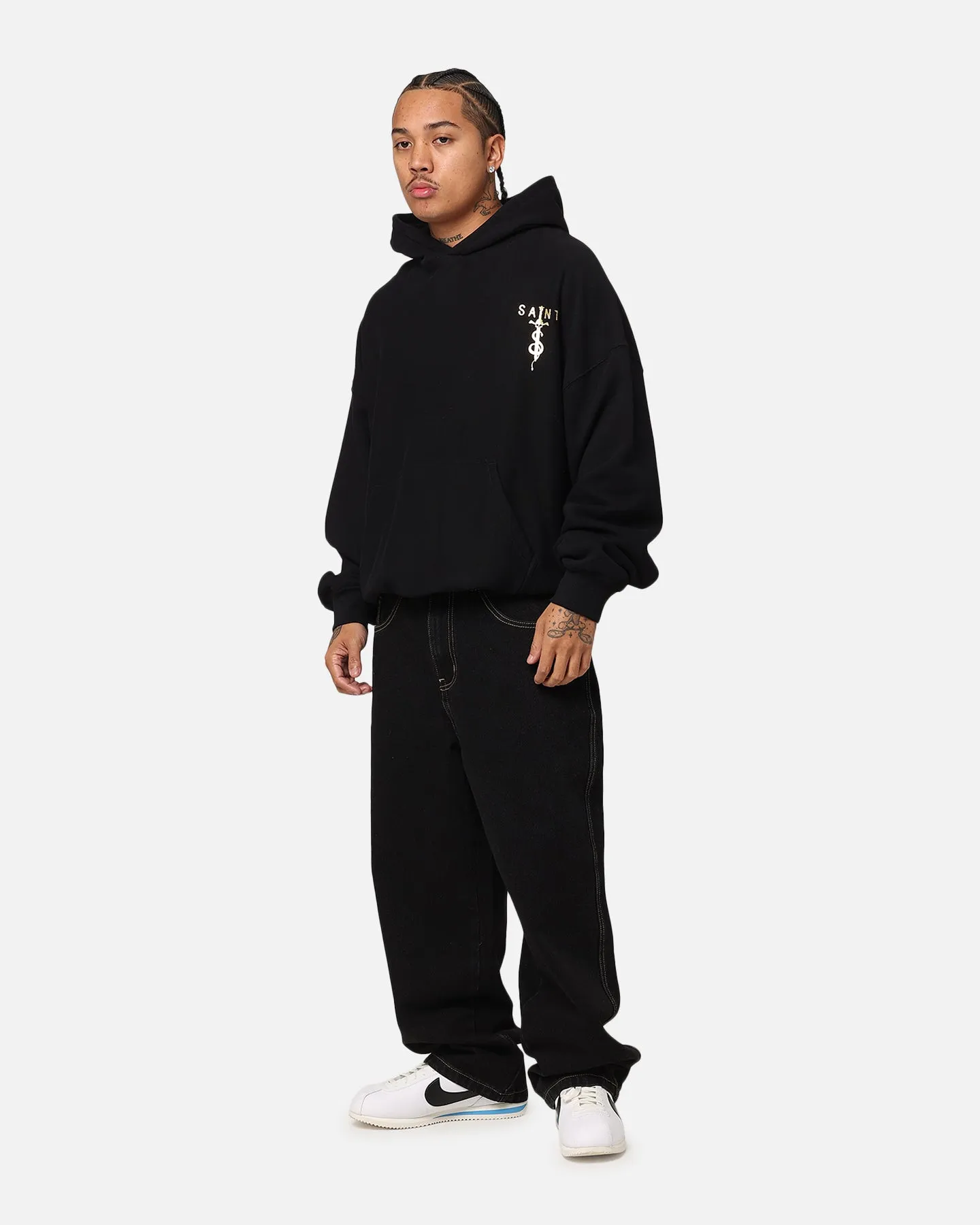 Saint Morta Daggers Premium Hoodie Black/Gold Trend Sense Lightweight Construction