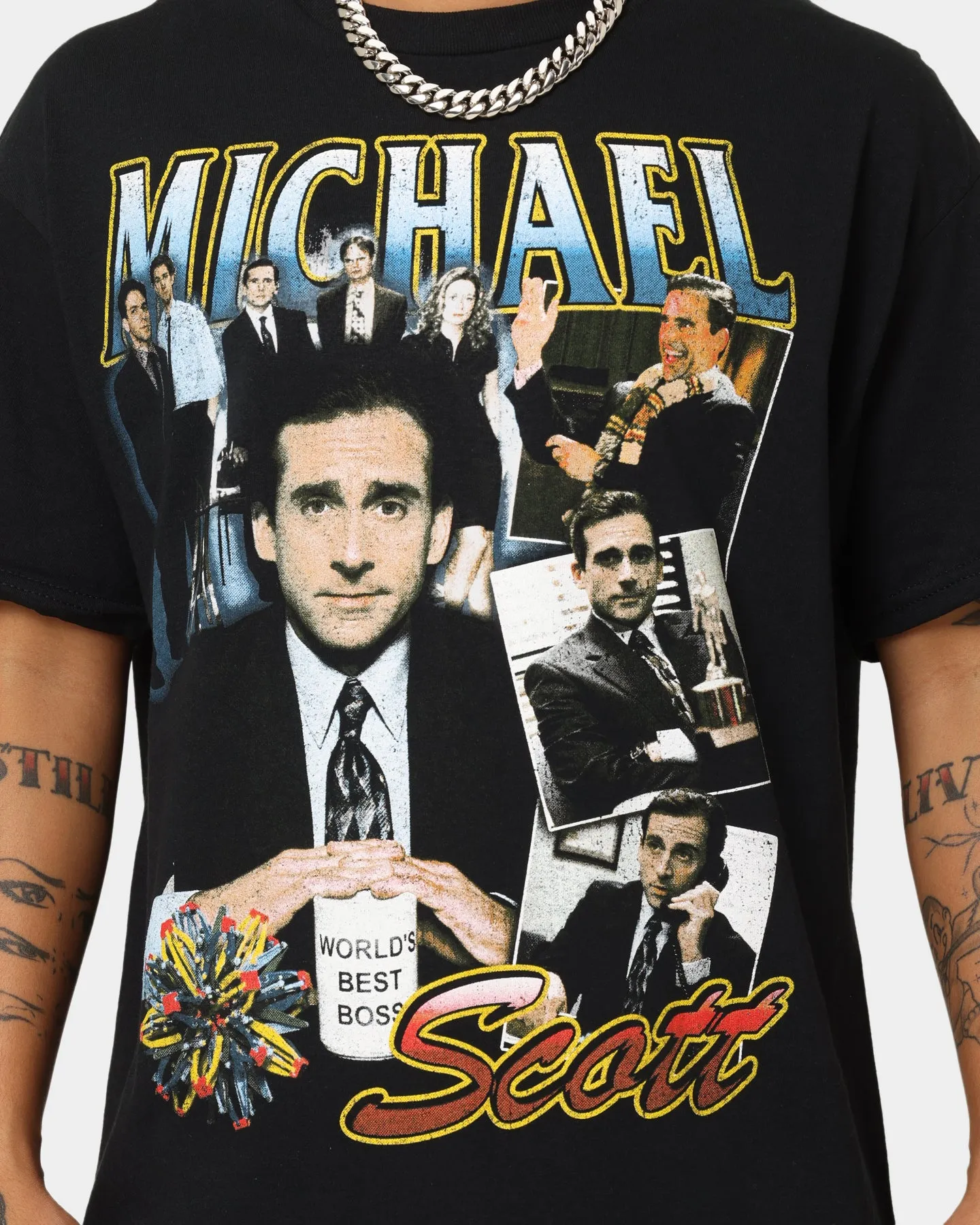 American Thrift X The Office Michael Scott Vintage T-Shirt Black Bohemian freedom Premium Cotton