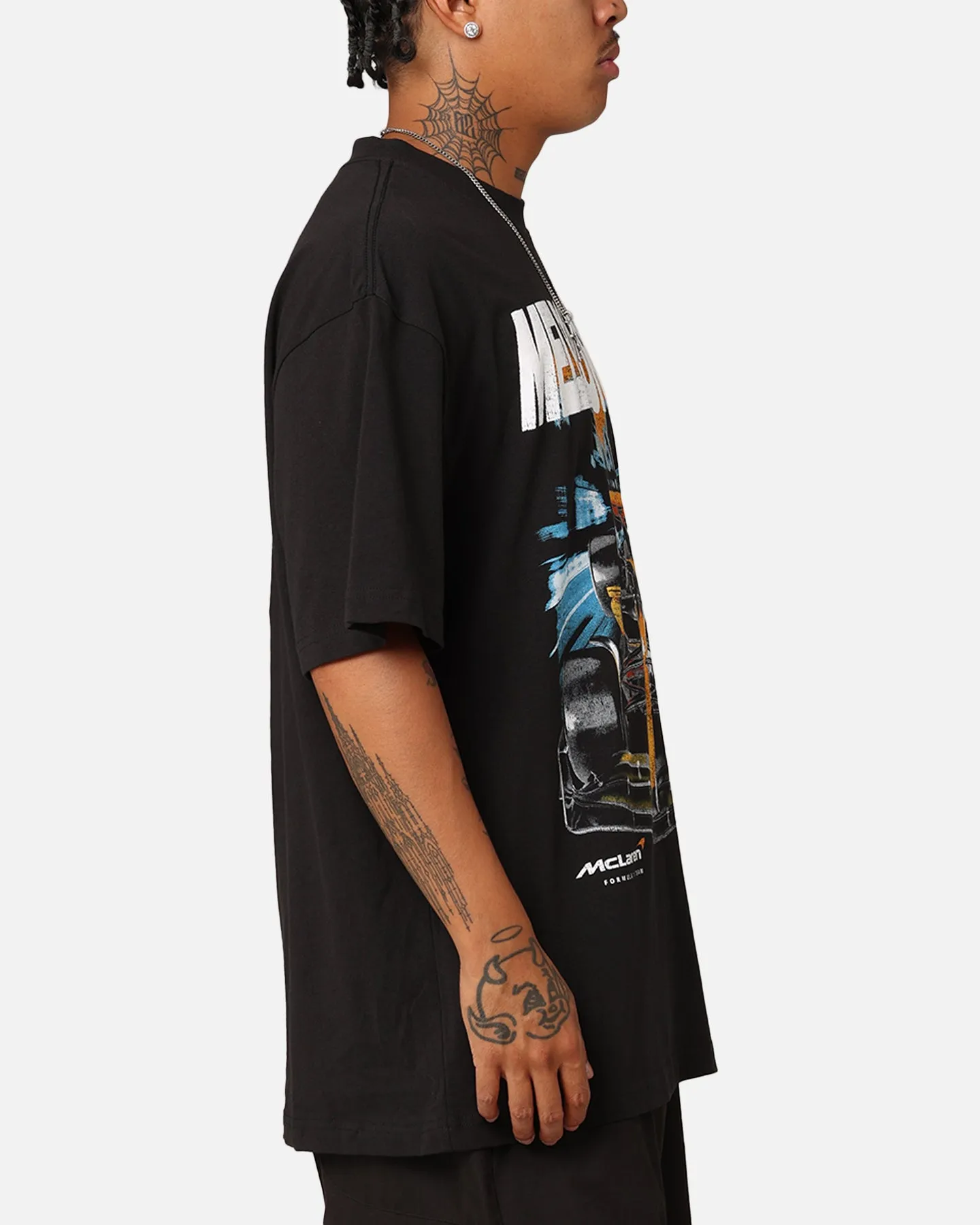 UV Protective Fabric Mitchell & Ness X McLaren Lando Norris #4 Track T-Shirt Faded Black