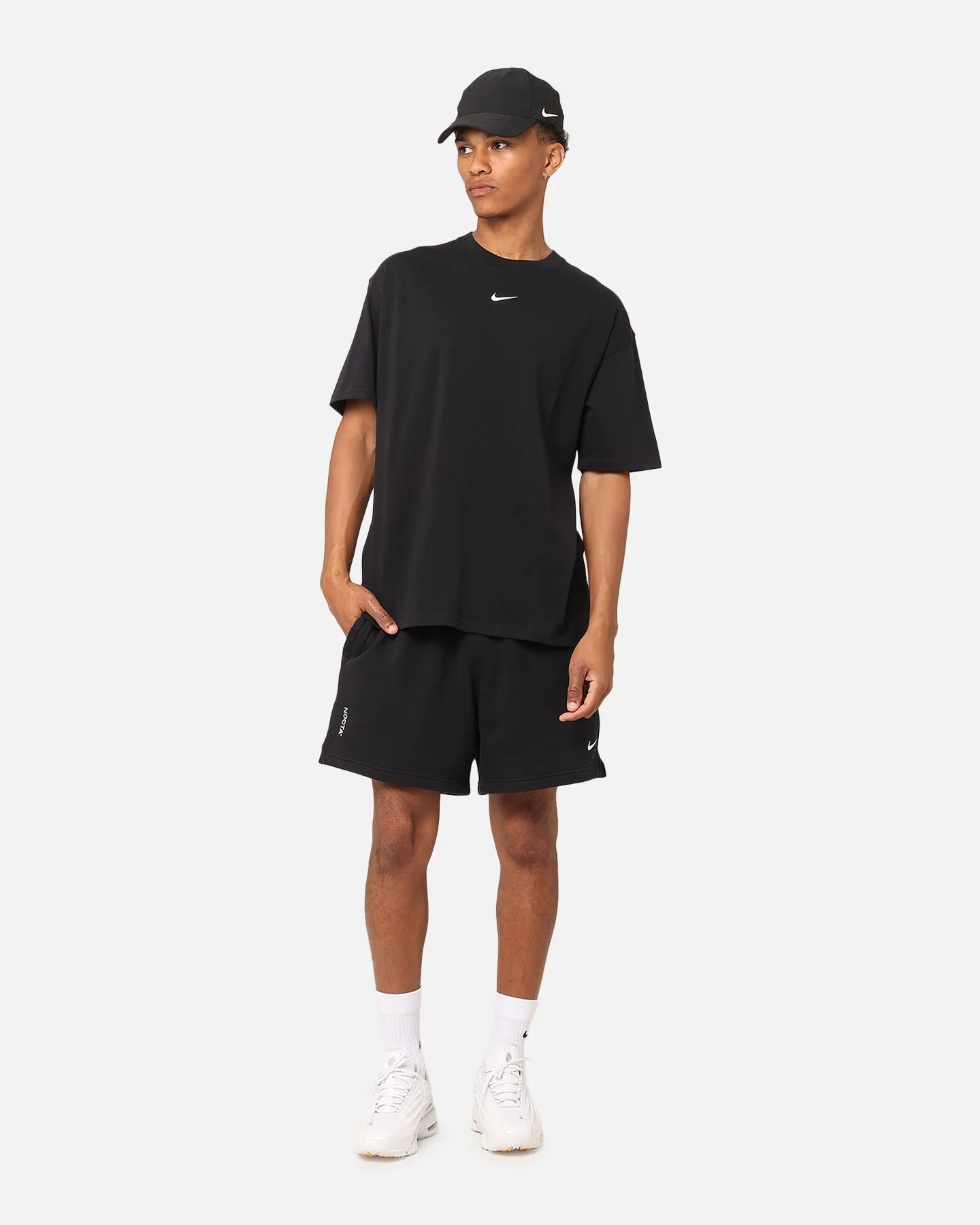 Comfy Fit Nike Nocta Fleece CS Fleece Shorts Black/White