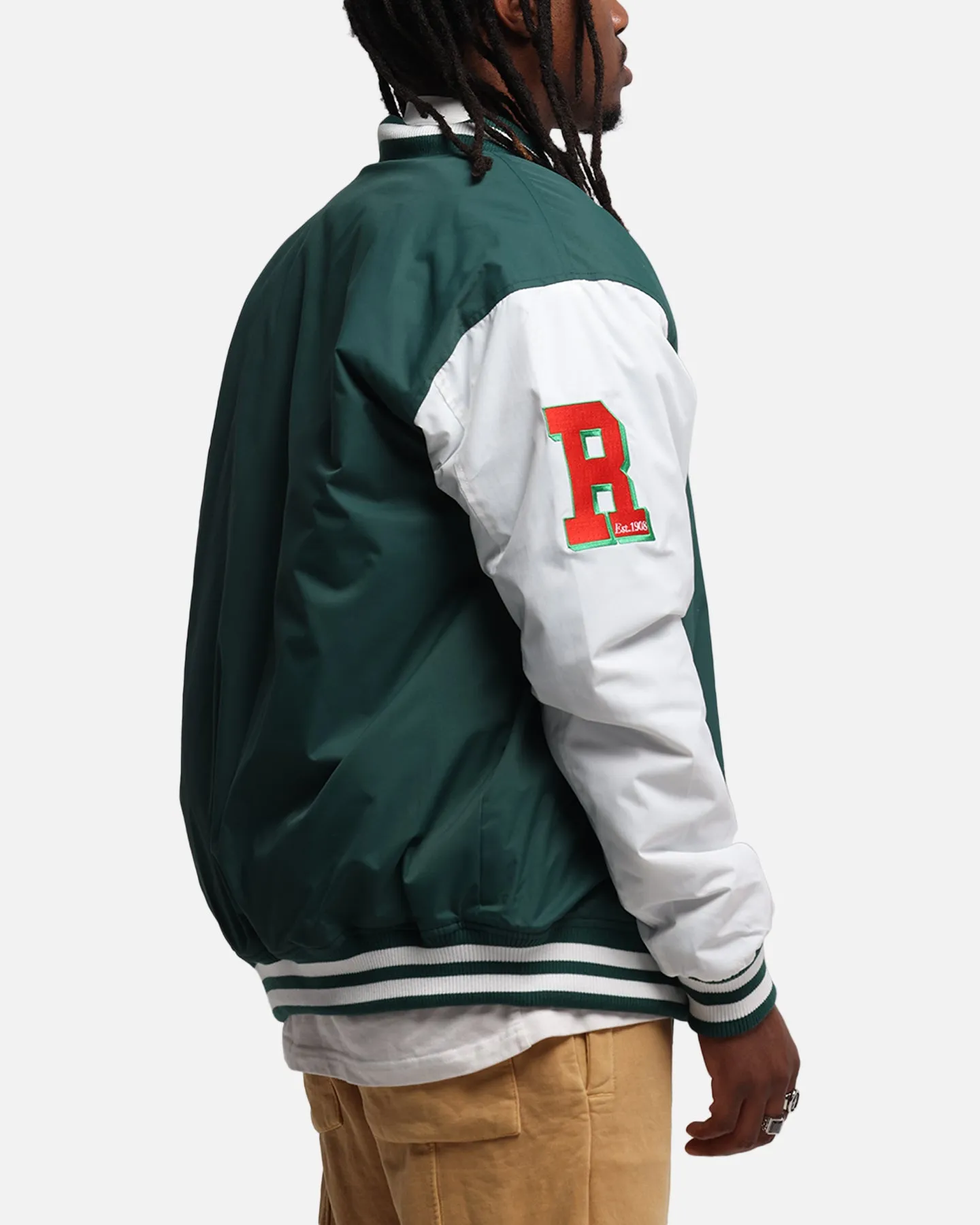 Bleacher Athletic South Sydney Rabbitohs NRL 1908 Baseball Varsity Jacket Official Team Colour popular in Asia Target