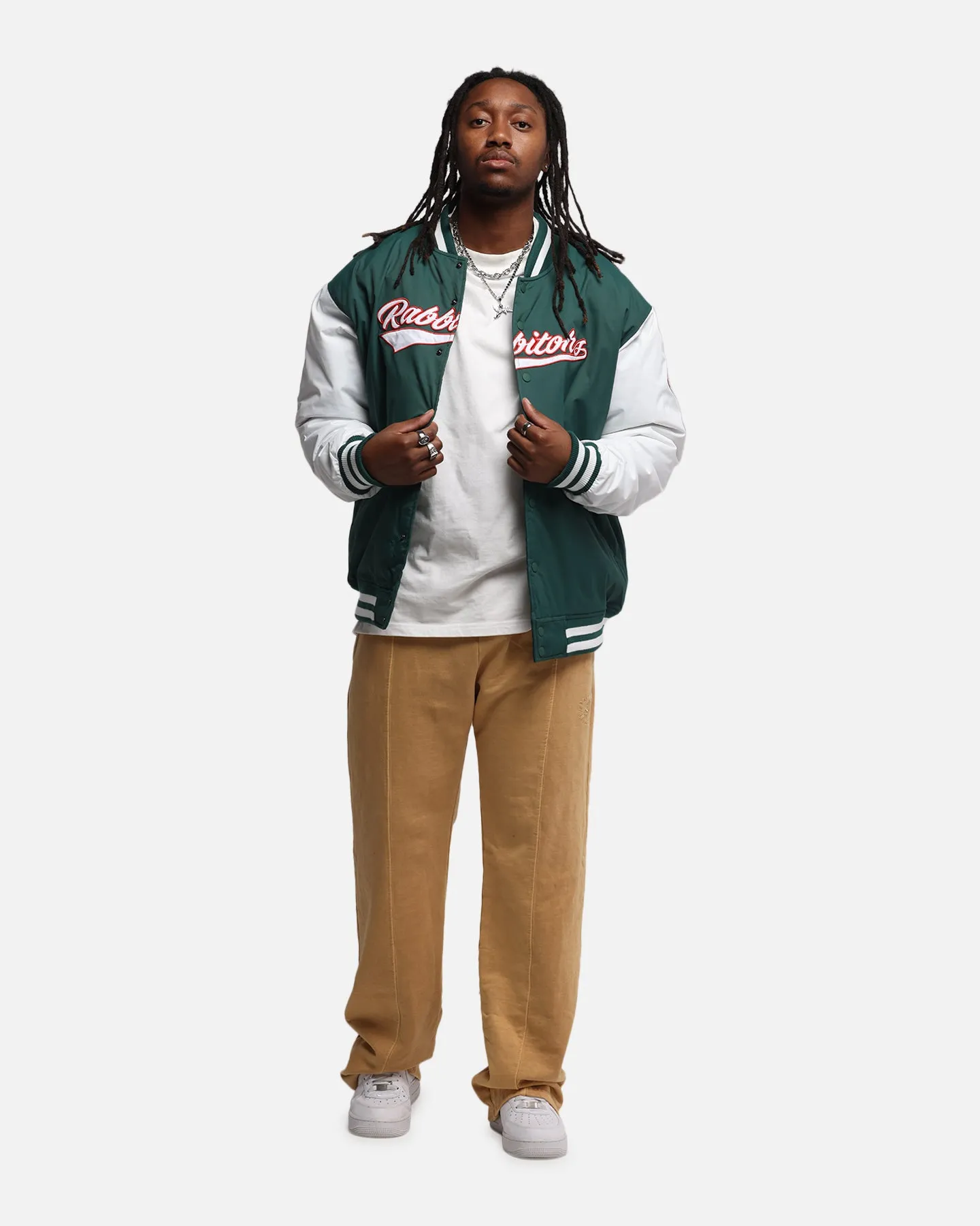 Wool Flexible Seams Bleacher Athletic South Sydney Rabbitohs NRL 1908 Baseball Varsity Jacket Official Team Colour