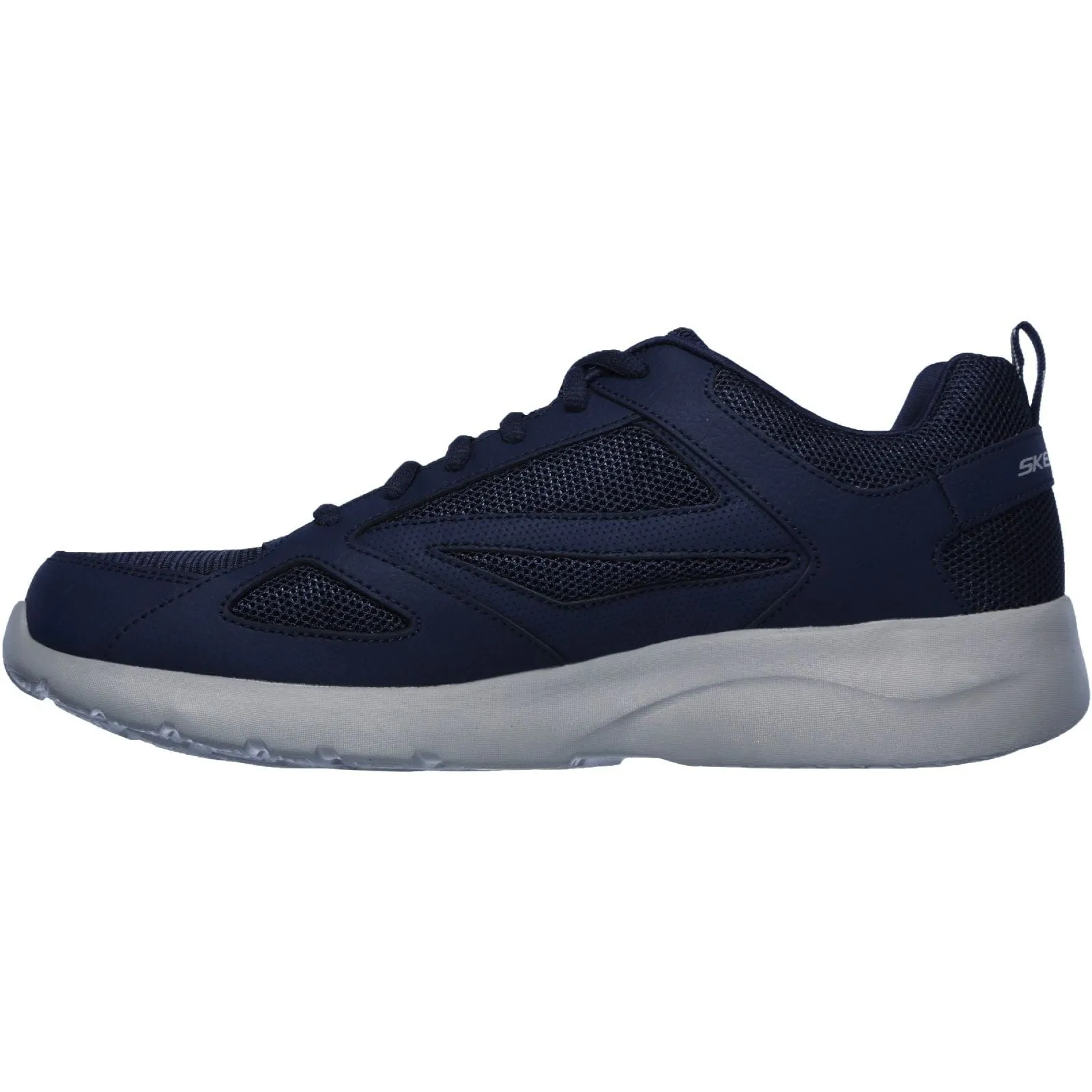 Skechers Mens Dynamight 2.0 Lace Up Memory Foam Trainer Navy Cosmic Glow