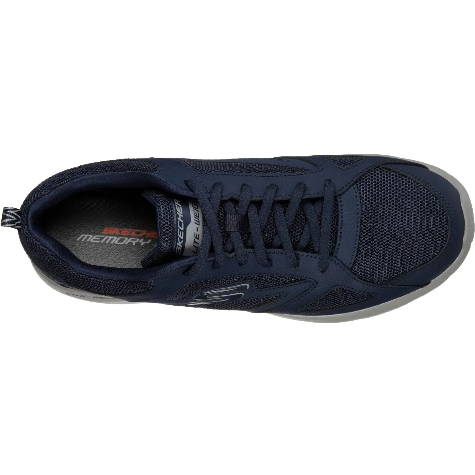 Skechers Mens Dynamight 2.0 Lace Up Memory Foam Trainer Navy Cliff Edge