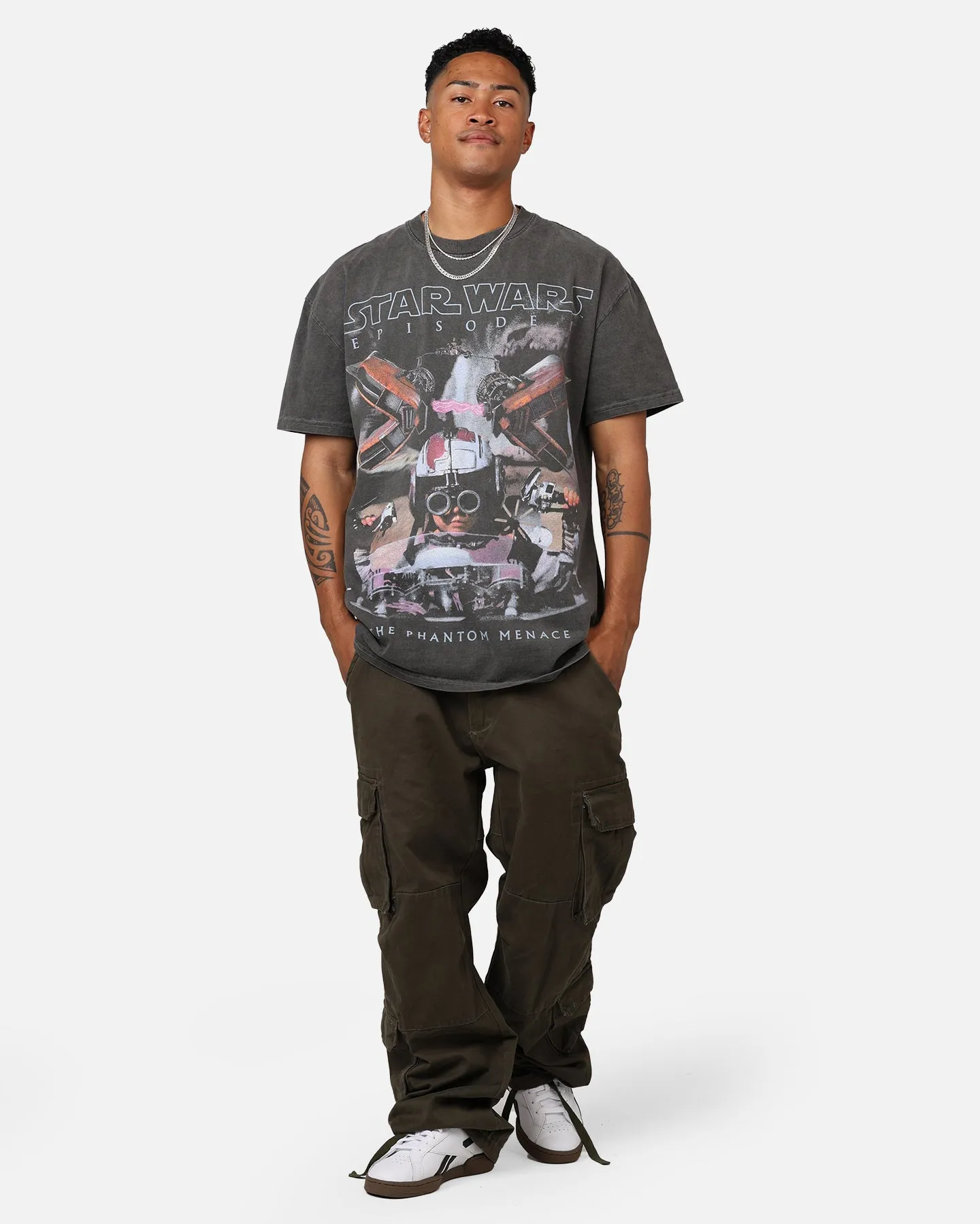 contrast Wrinkle-Free Star Wars Episode I '99 Heavyweight Vintage T-Shirt Black Wash