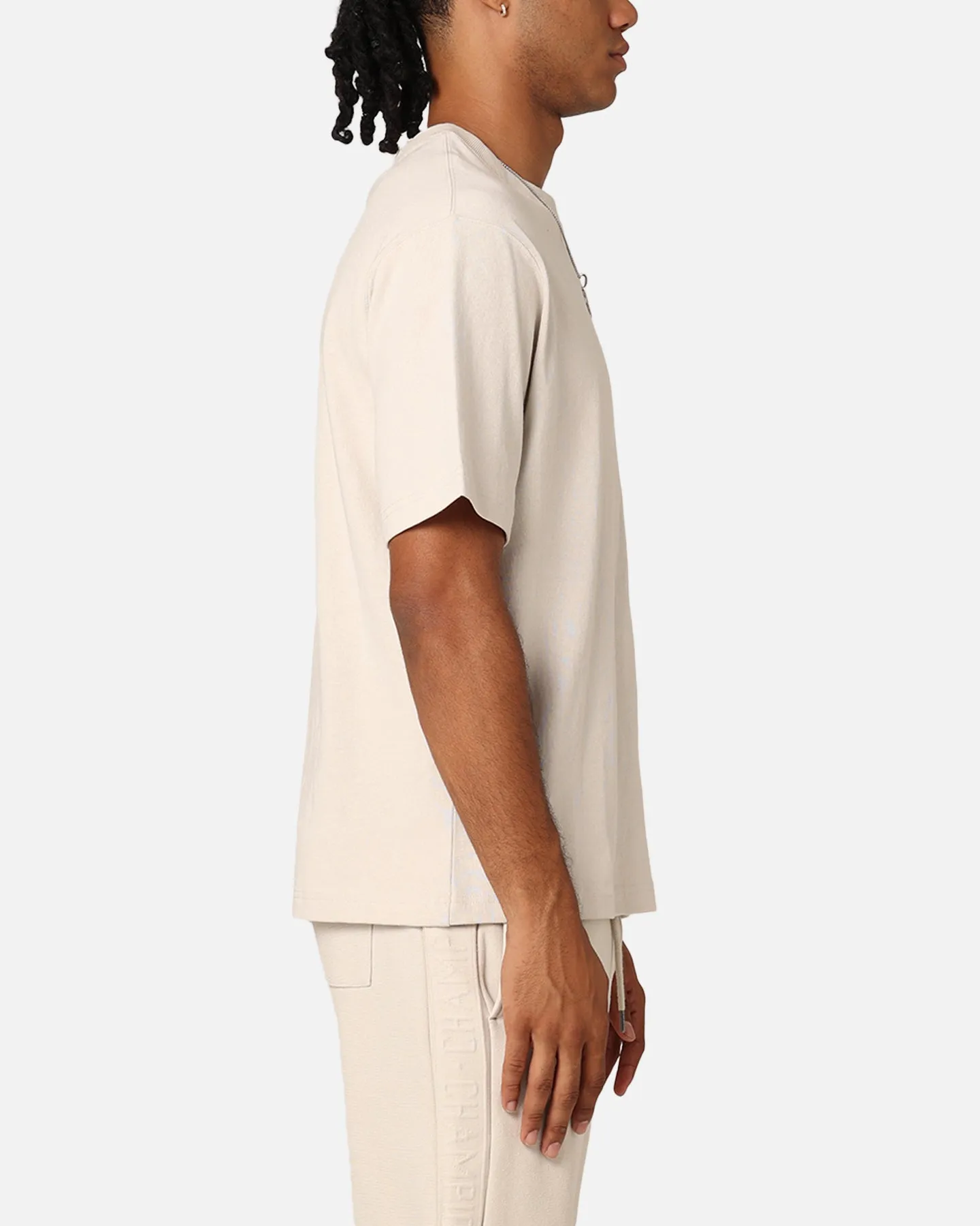 Versatile and Comfortable Comfort and Ease Champion Jersey Element T-Shirt Stone