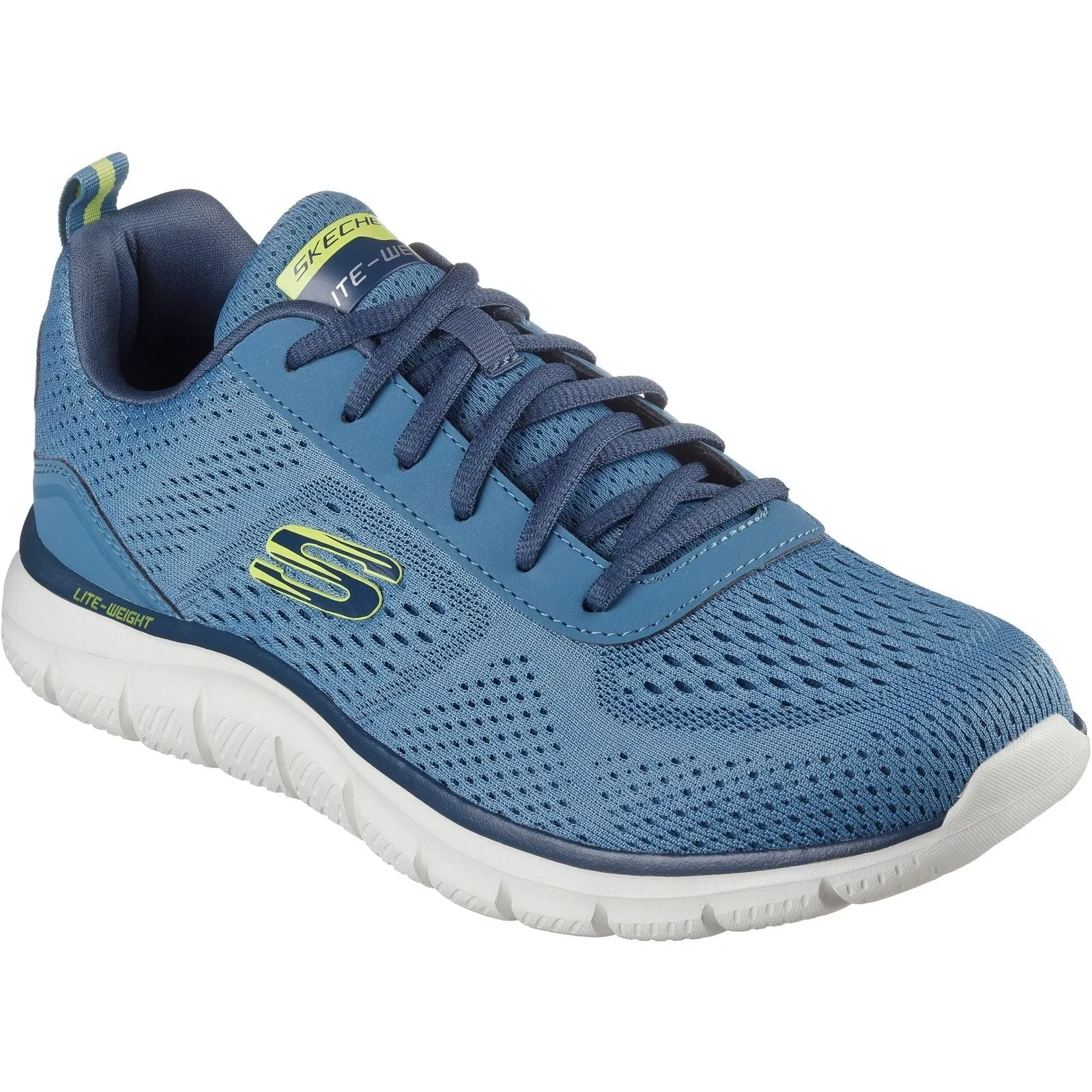 New York Balanced Heel Counter Skechers Mens Track Leshur Shoes Slate