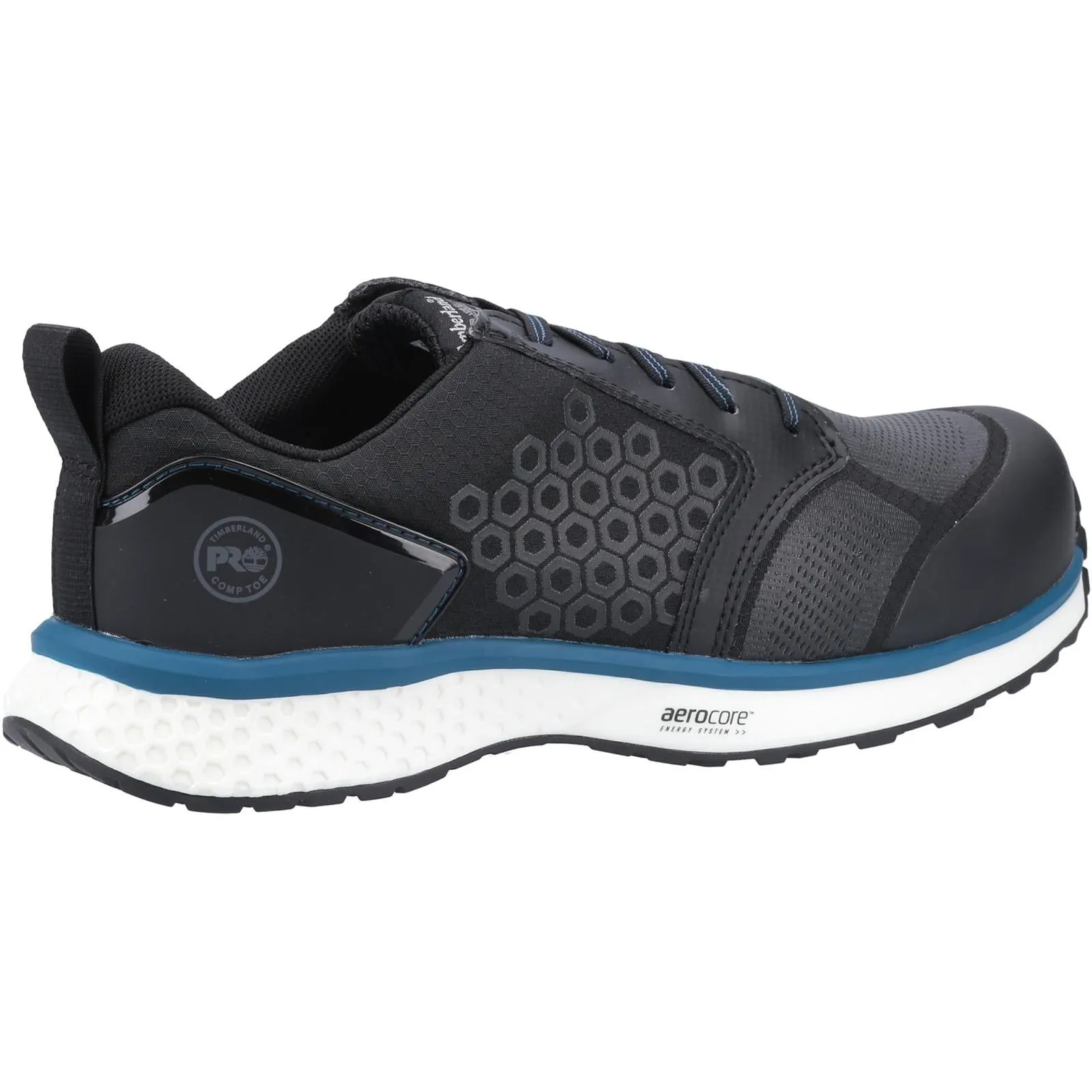 Timberland Pro Mens Reaxion Composite Safety Trainer Black/Blue Proprioception Enhance