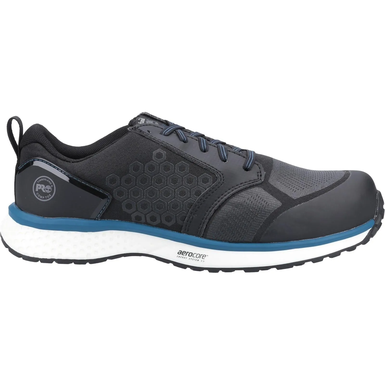 Timberland Pro Mens Reaxion Composite Safety Trainer Black/Blue Durable Build