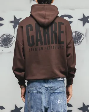 Carre Premium Essentials Hoodie Chocolate Minimalist Aesthetic Peccary like