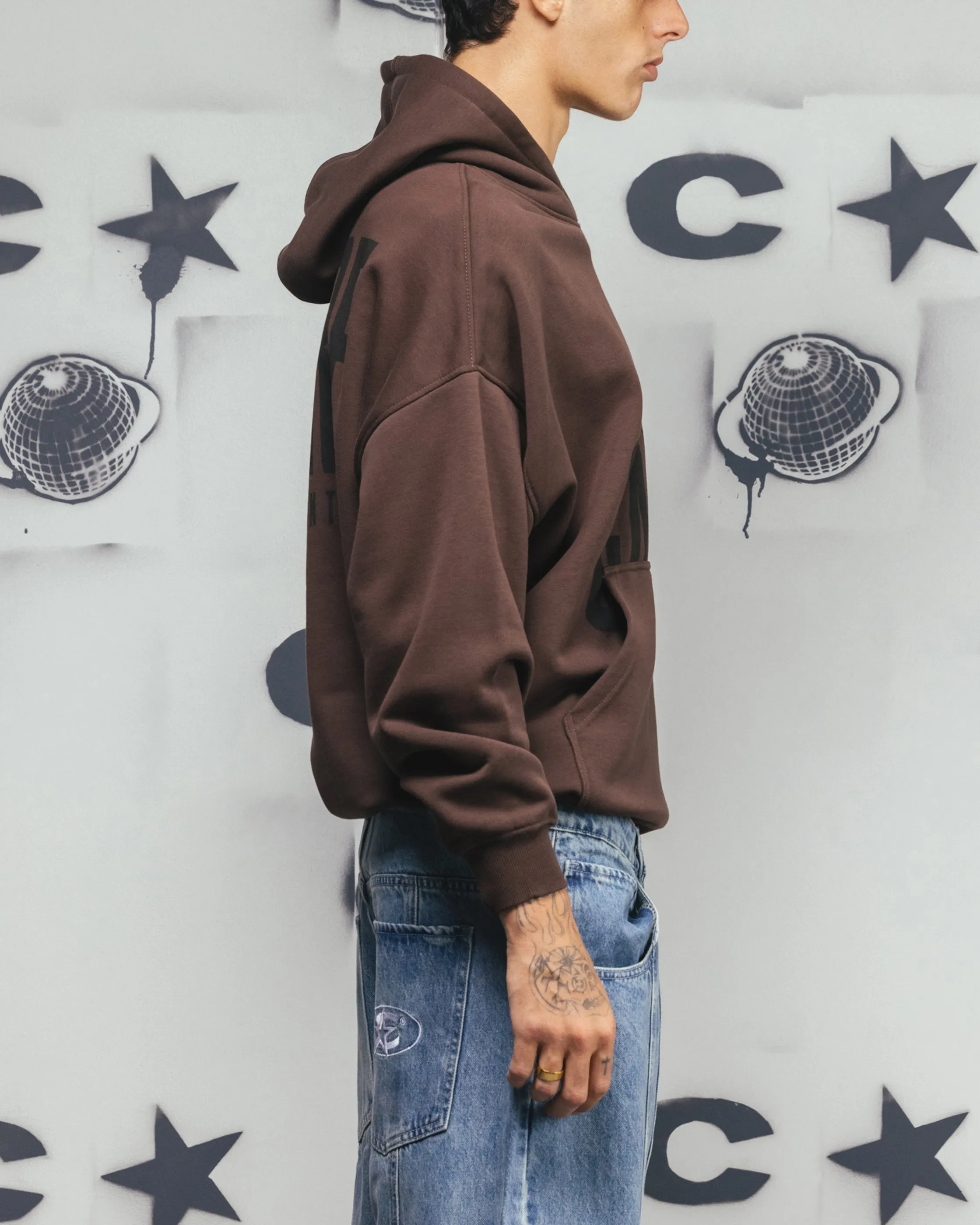 Handsome Finish Carre Premium Essentials Hoodie Chocolate