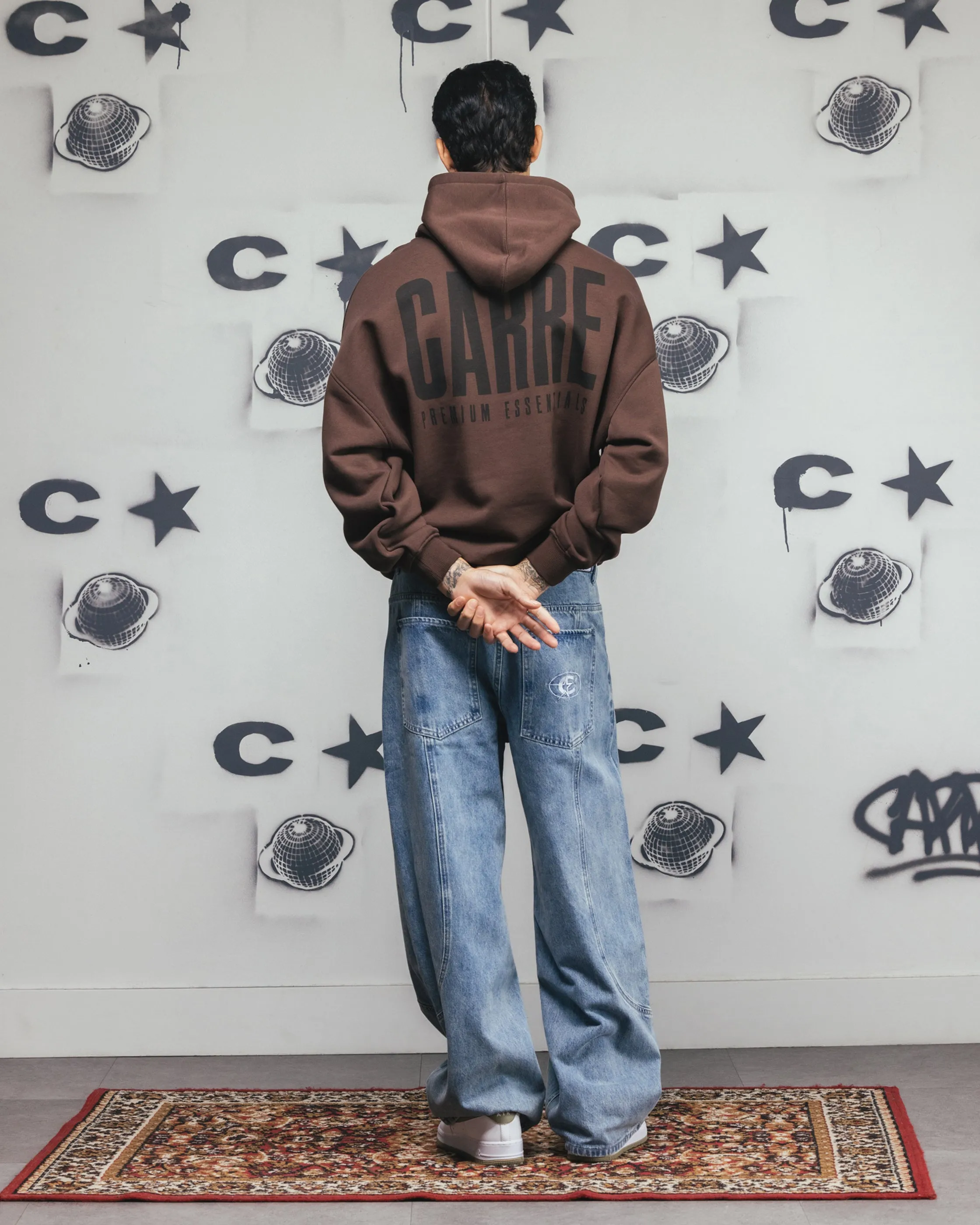 Modern Streetwear Sheep like Carre Premium Essentials Hoodie Chocolate
