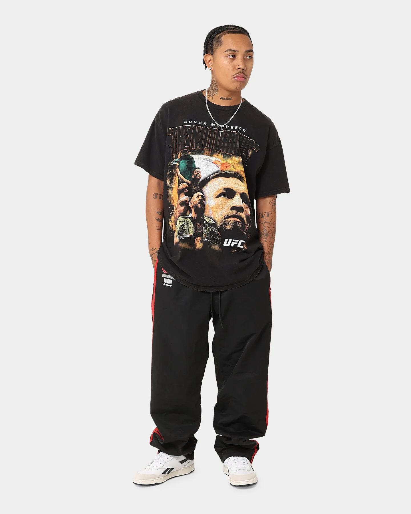 Goat Crew X UFC The Notorious Vintage T-Shirt Black Wash LayeredSleeveConstruction