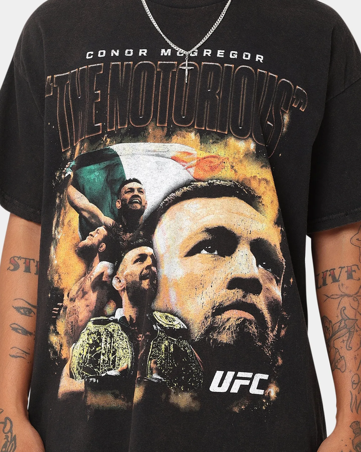Goat Crew X UFC The Notorious Vintage T-Shirt Black Wash OekoTexCertified Simple Wear