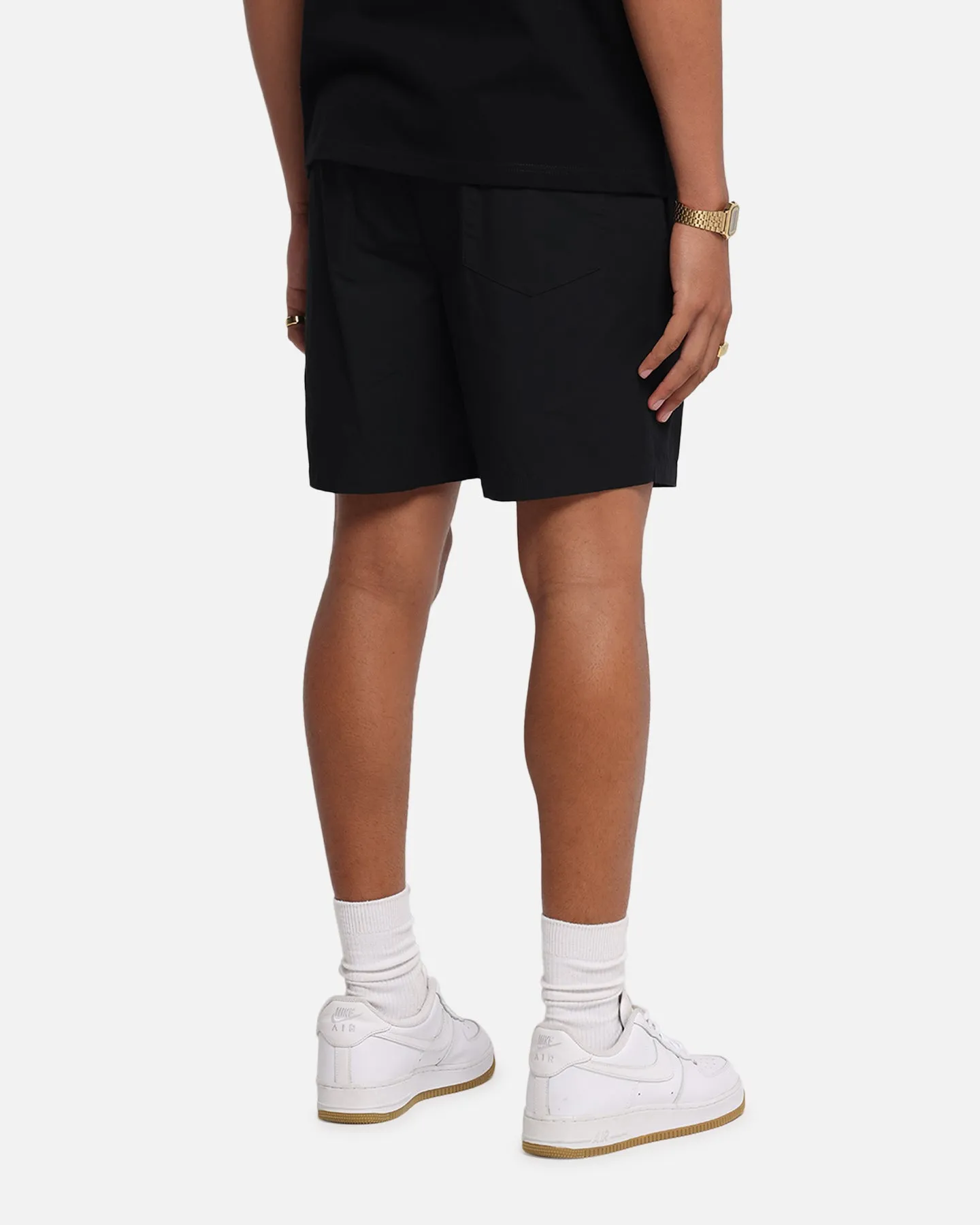 Move Flow Tear Resistant Weave Carre C-Star Line Beach Shorts Black