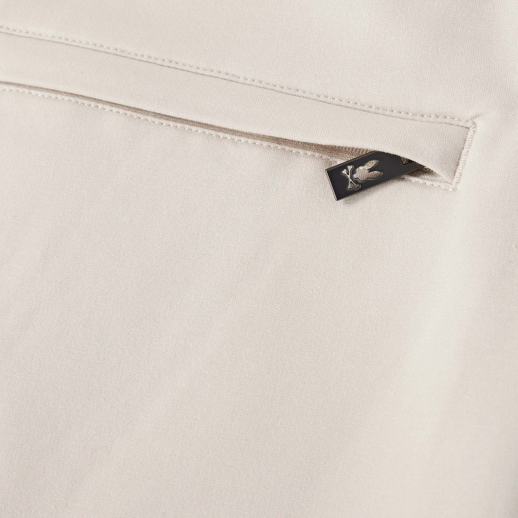 Psycho Bunny Rodman French Terry Sweatshort (Natural Linen) Reflective accents ElasticFree Cuffs
