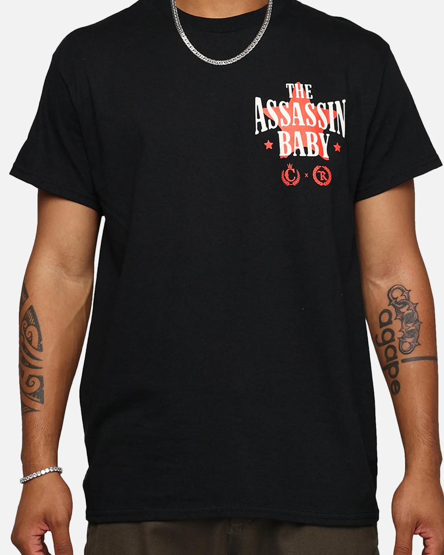 Wrinkle Resistant Represent X Culture Kings Brandon"The Assassin Baby" Moreno T-Shirt Black