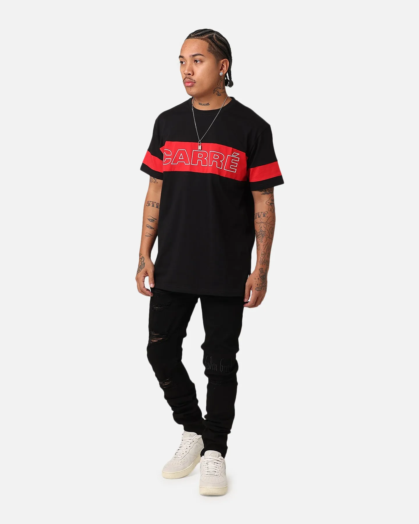 Carre Bars T-Shirt Black/Red Tight fit sexiness Outdoor Layer