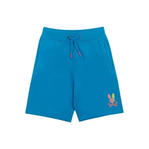 Trend Base Collapsible Hood Kids Psycho Bunny Hindes Sweat Shorts (Seaport Blue)