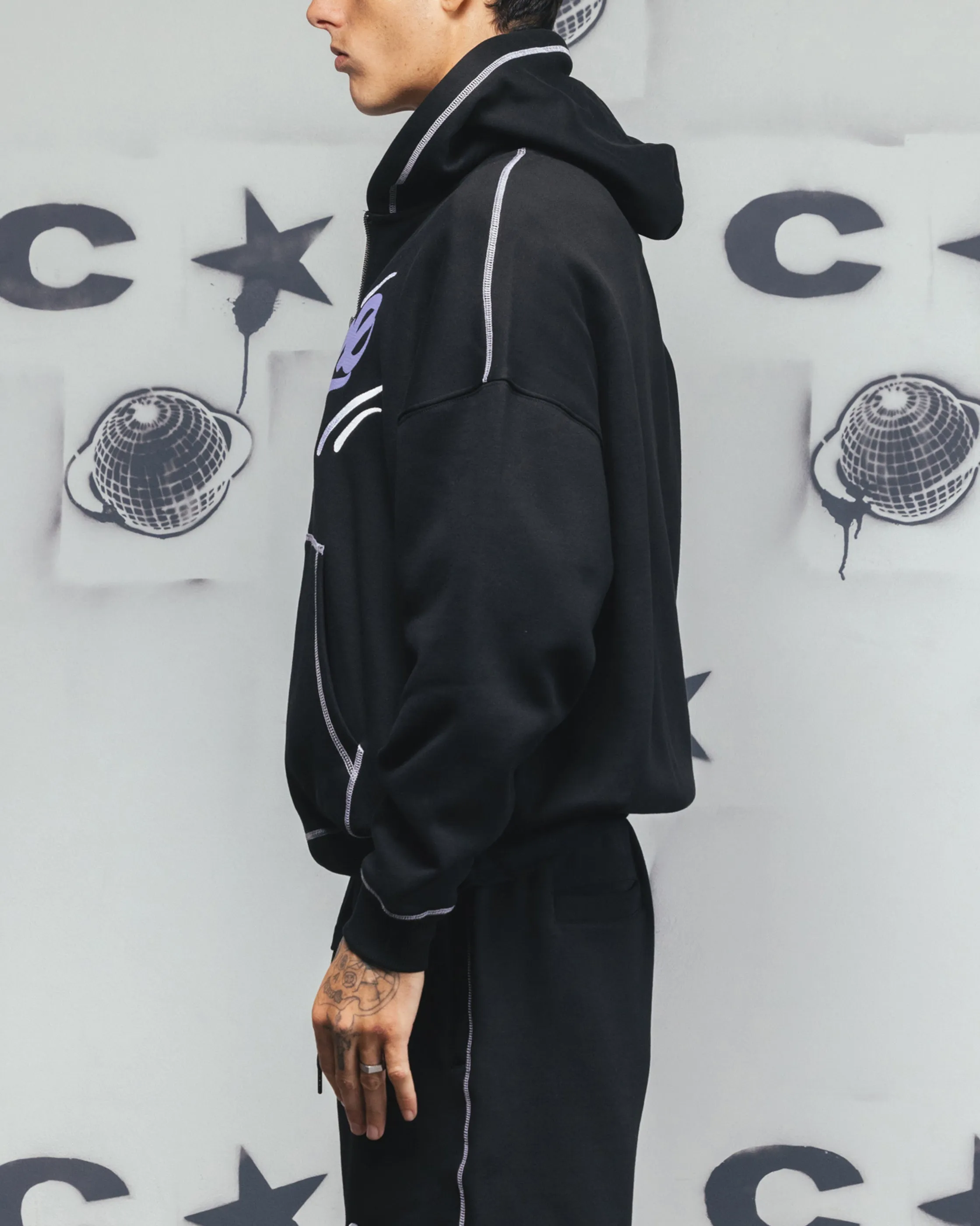 Unisex Appeal Carre Corrupt Hoodie Black