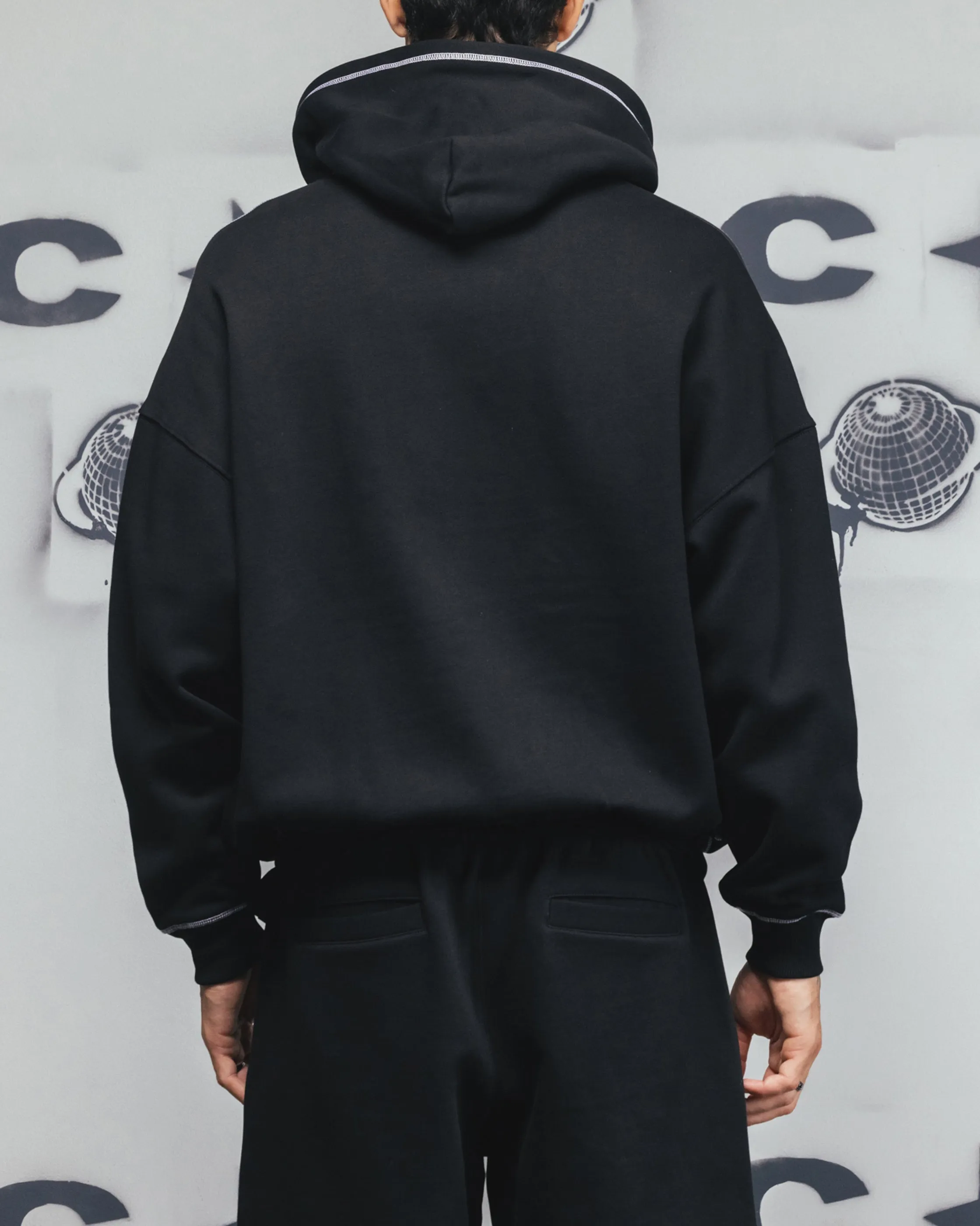 Carre Corrupt Hoodie Black Beach Vacation tall clothing