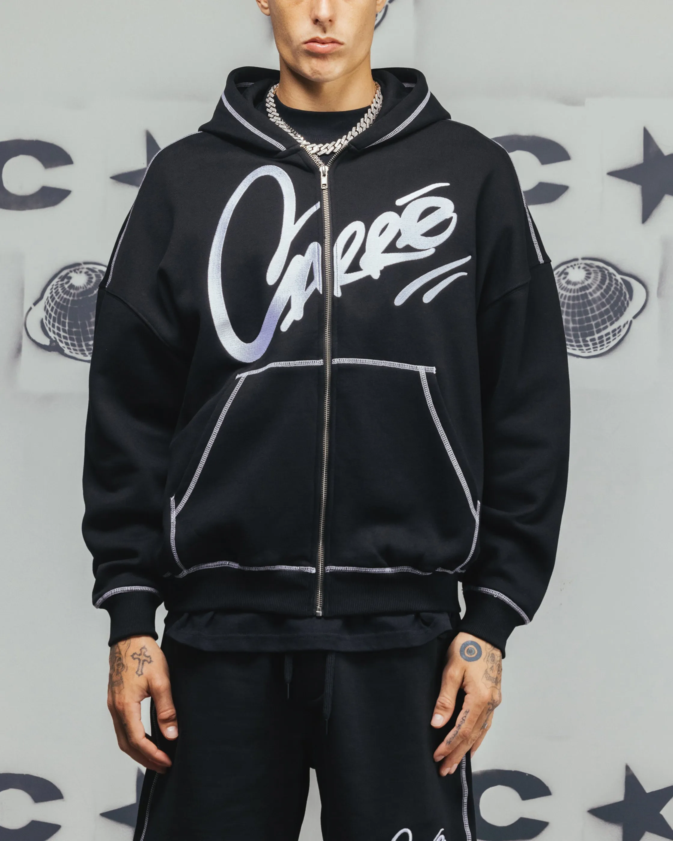 Carre Corrupt Hoodie Black Oversized style Stylish Comfort