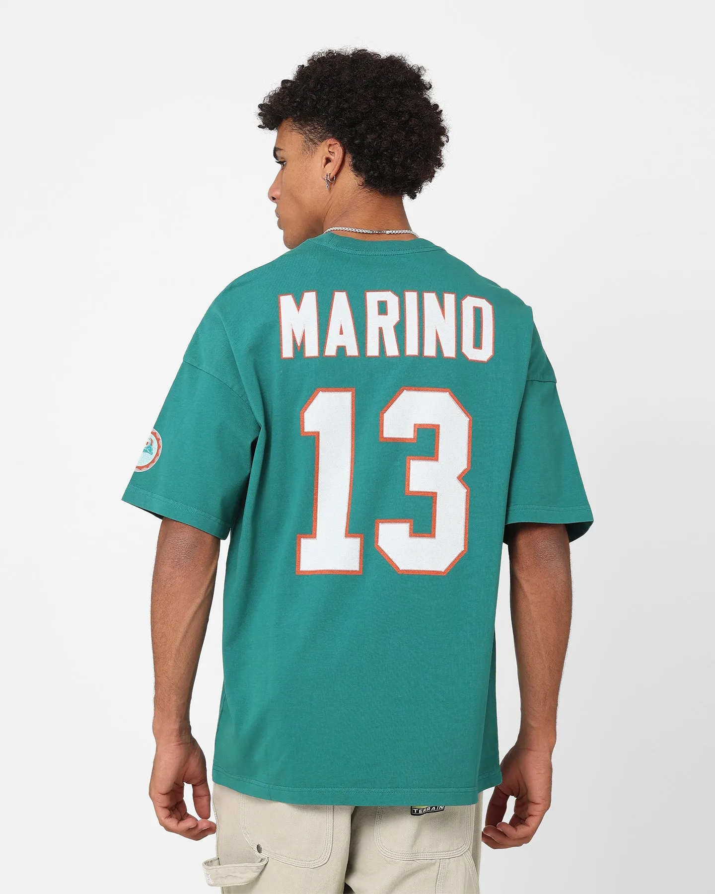 Mitchell & Ness Miami Dolphins Dan Marino N&N Oversized T-Shirt Faded Teal UV Protective Coating