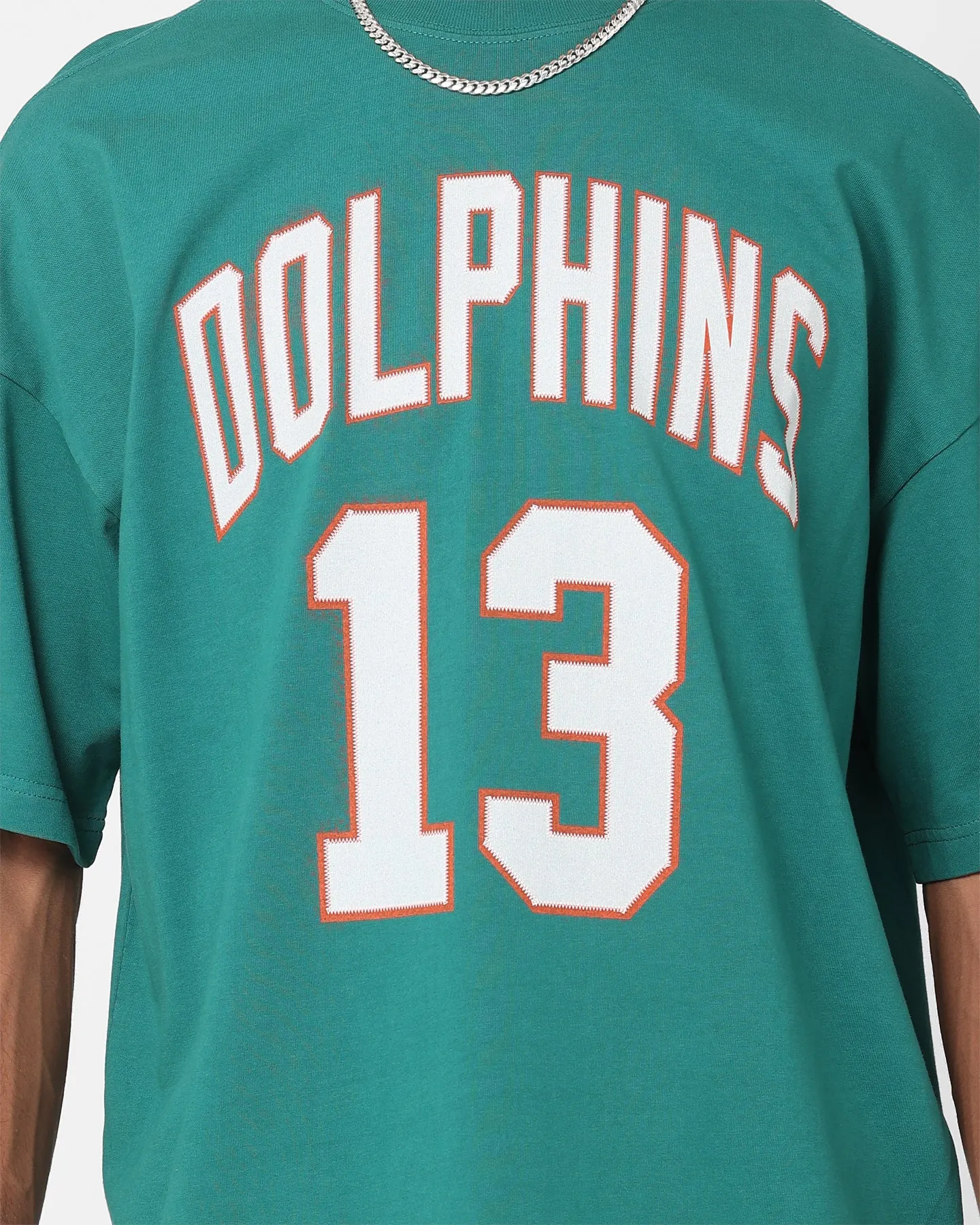 Anti Odor Technology Mitchell & Ness Miami Dolphins Dan Marino N&N Oversized T-Shirt Faded Teal